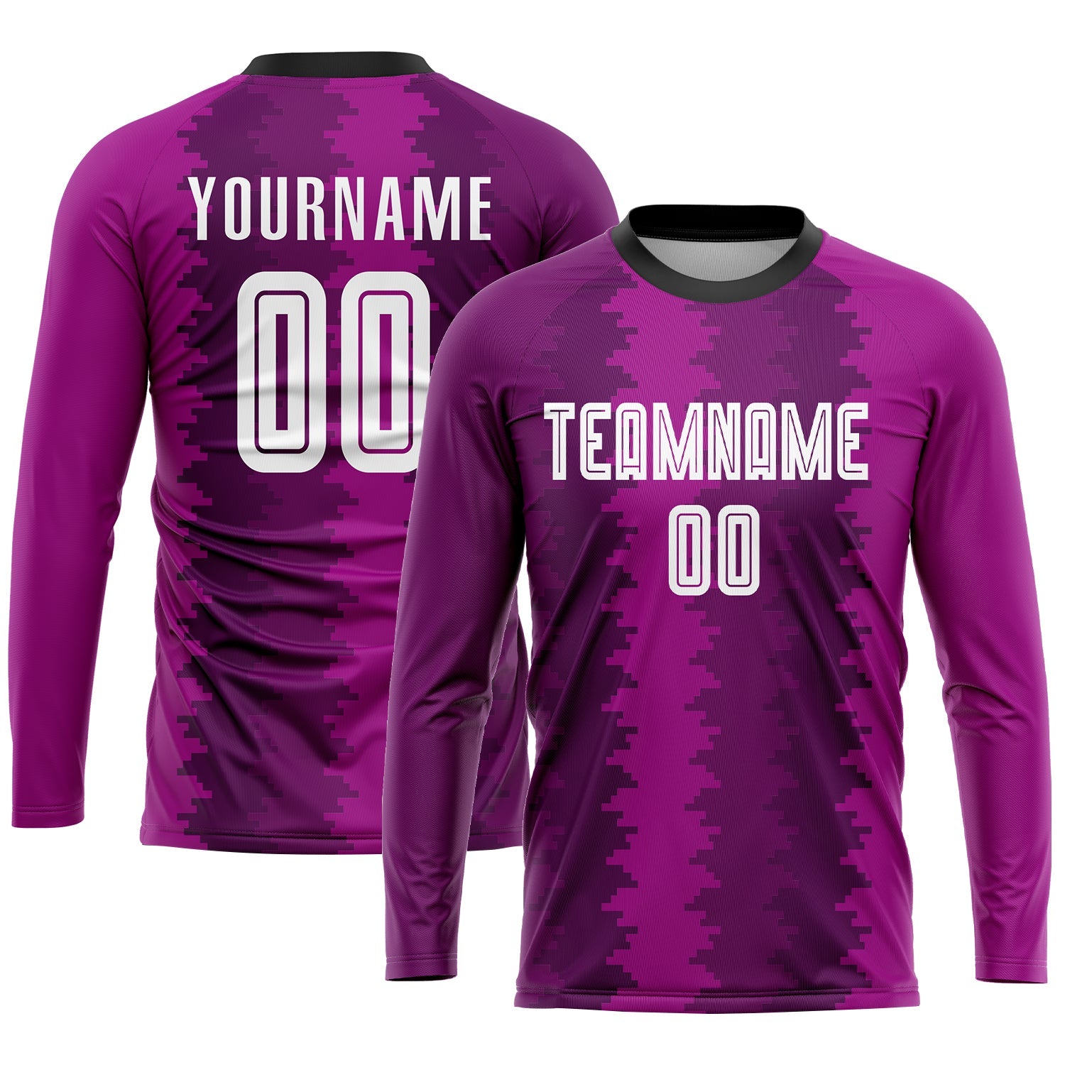 Custom Purple White-Pink Sublimation Soccer Uniform Jersey view 3