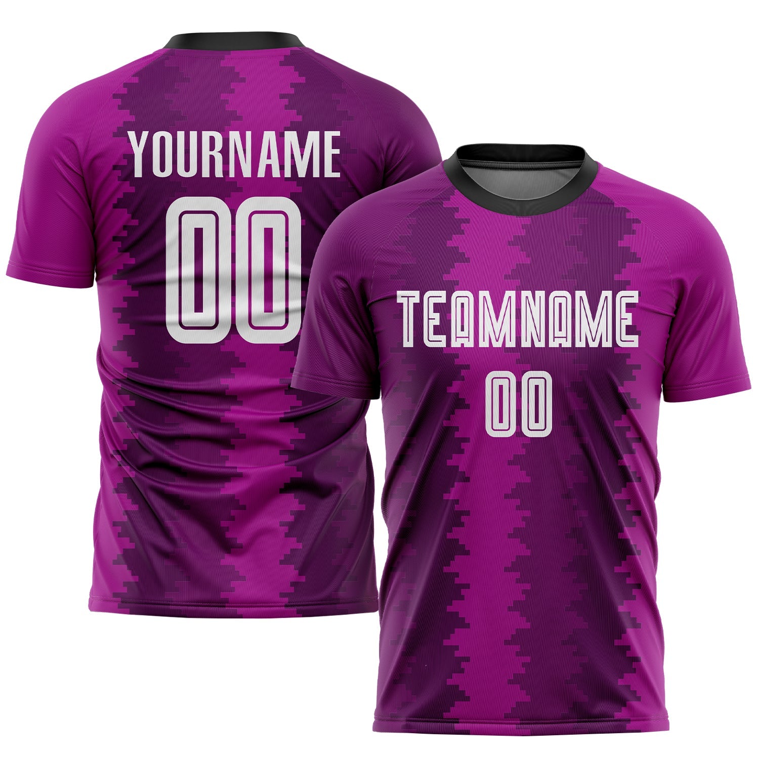 Custom Purple White-Pink Sublimation Soccer Uniform Jersey - Main View