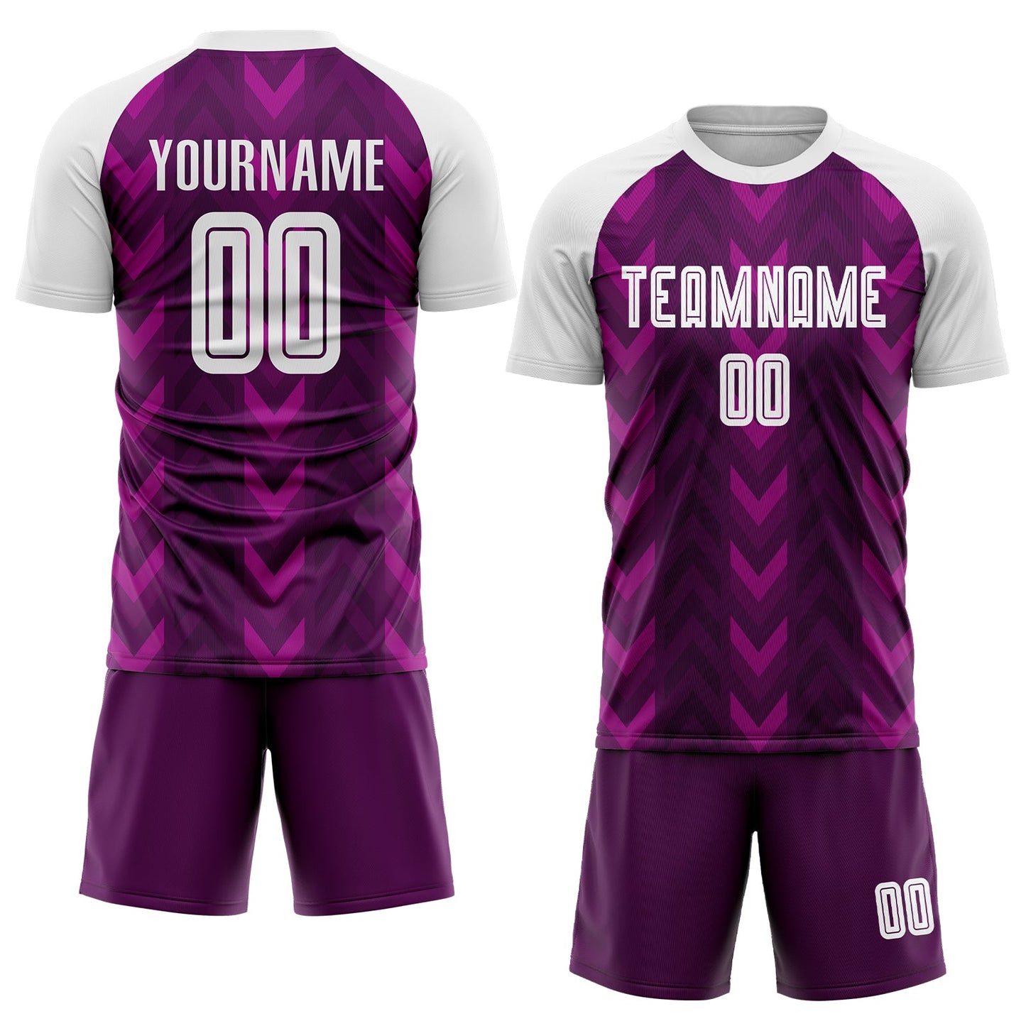Custom Purple White Sublimation Soccer Uniform Jersey view 2