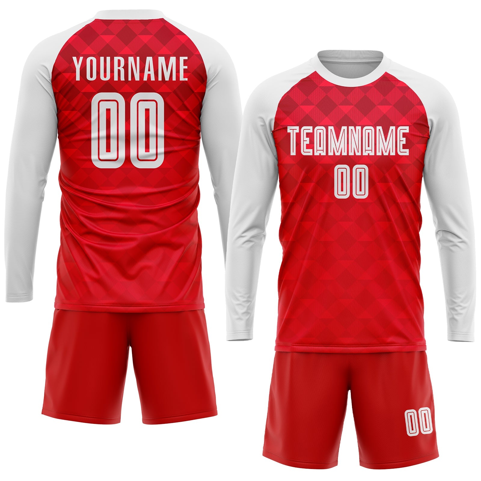 Custom Red White Away Sublimation Soccer Uniform Jersey view 4