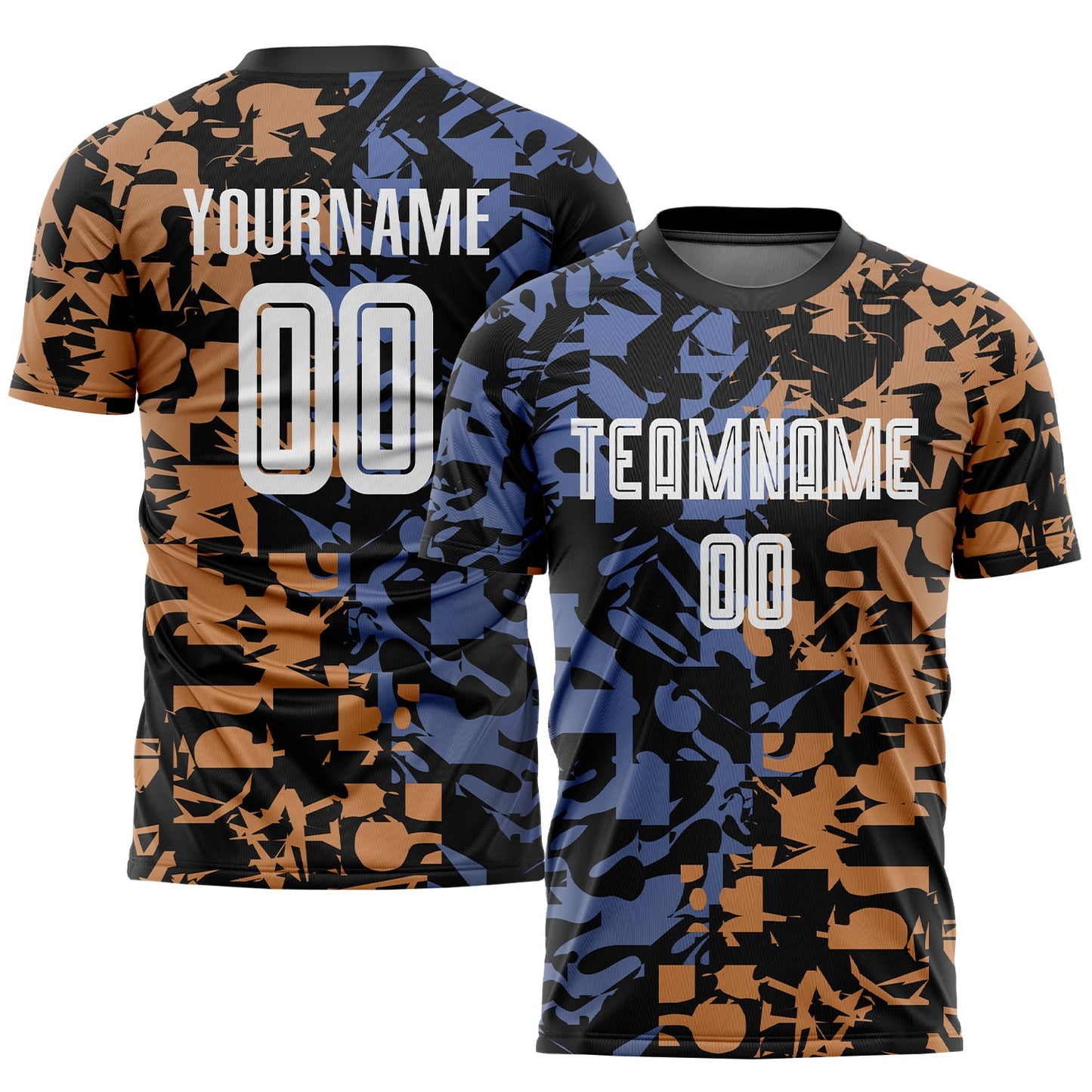 Custom Figure White-Black Third Sublimation Soccer Uniform Jersey - Main View