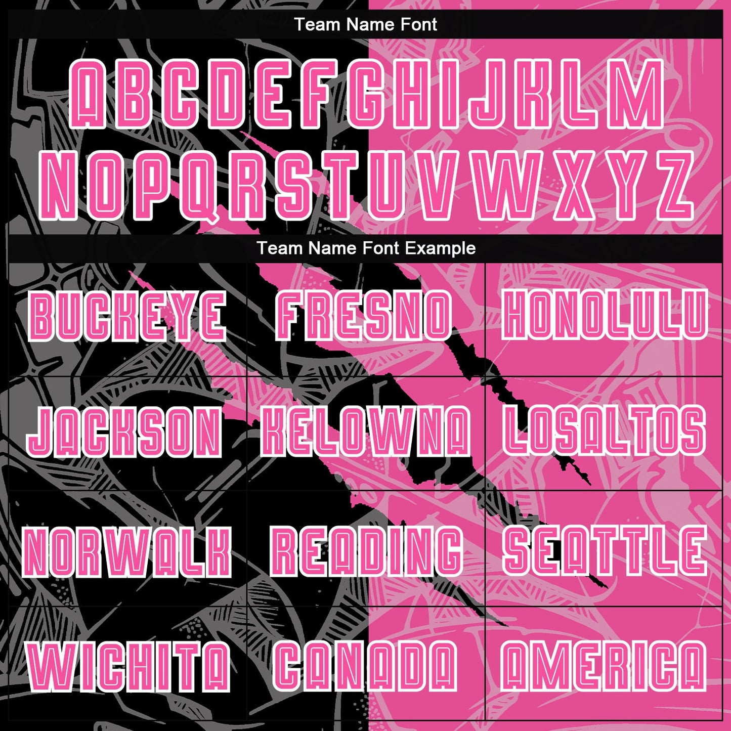 Custom Graffiti Pattern Pink Black-White Scratch Sublimation Soccer Uniform Jersey view 6