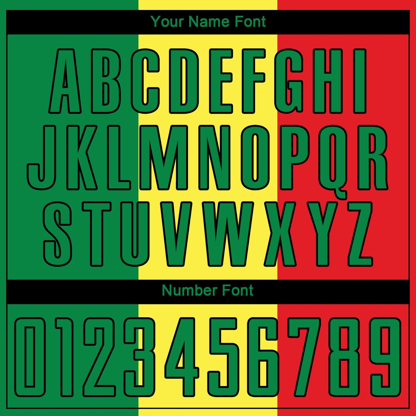 Custom Gold Kelly Green Red-Black Sublimation Senegalese Flag Soccer Uniform Jersey view 5