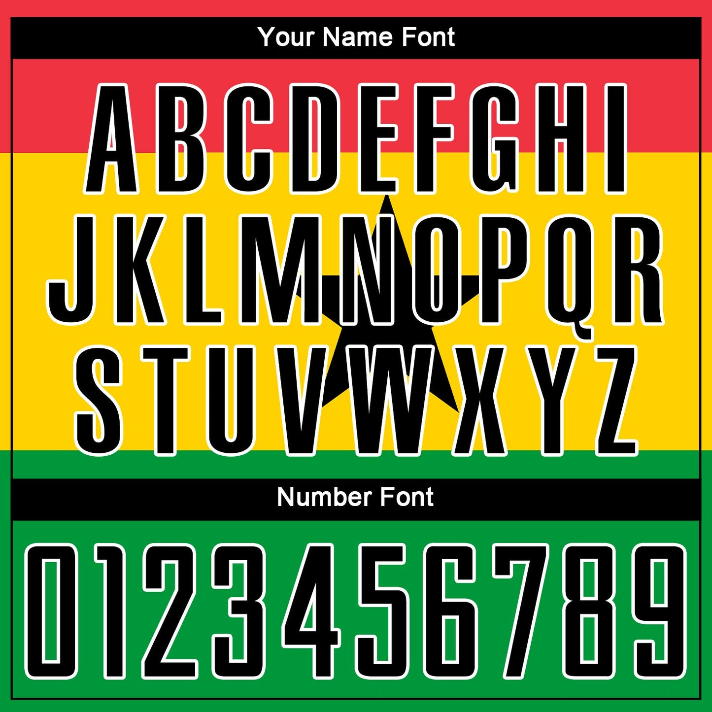 Custom Red Black Gold-Kelly Green Sublimation Ghanaian Flag Soccer Uniform Jersey view 5