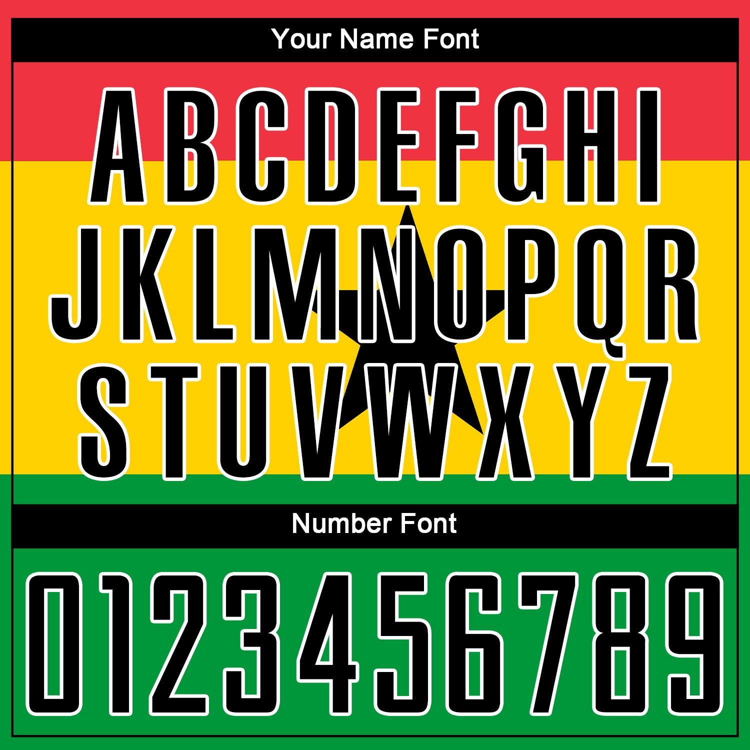 Custom Red Black Gold-Kelly Green Sublimation Ghanaian Flag Soccer Uniform Jersey view 5
