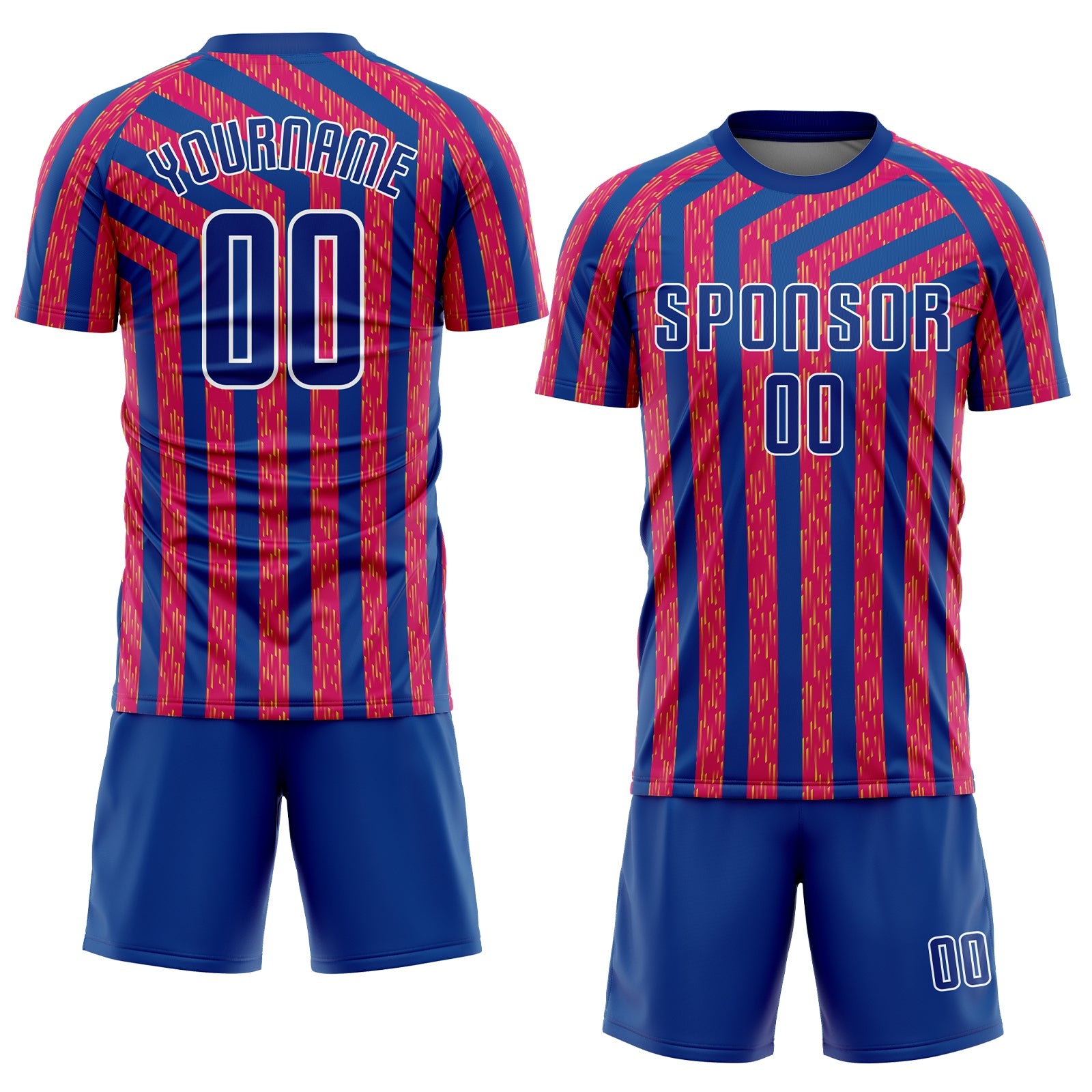 Custom Red Royal-White Sublimation Soccer Uniform Jersey view 2