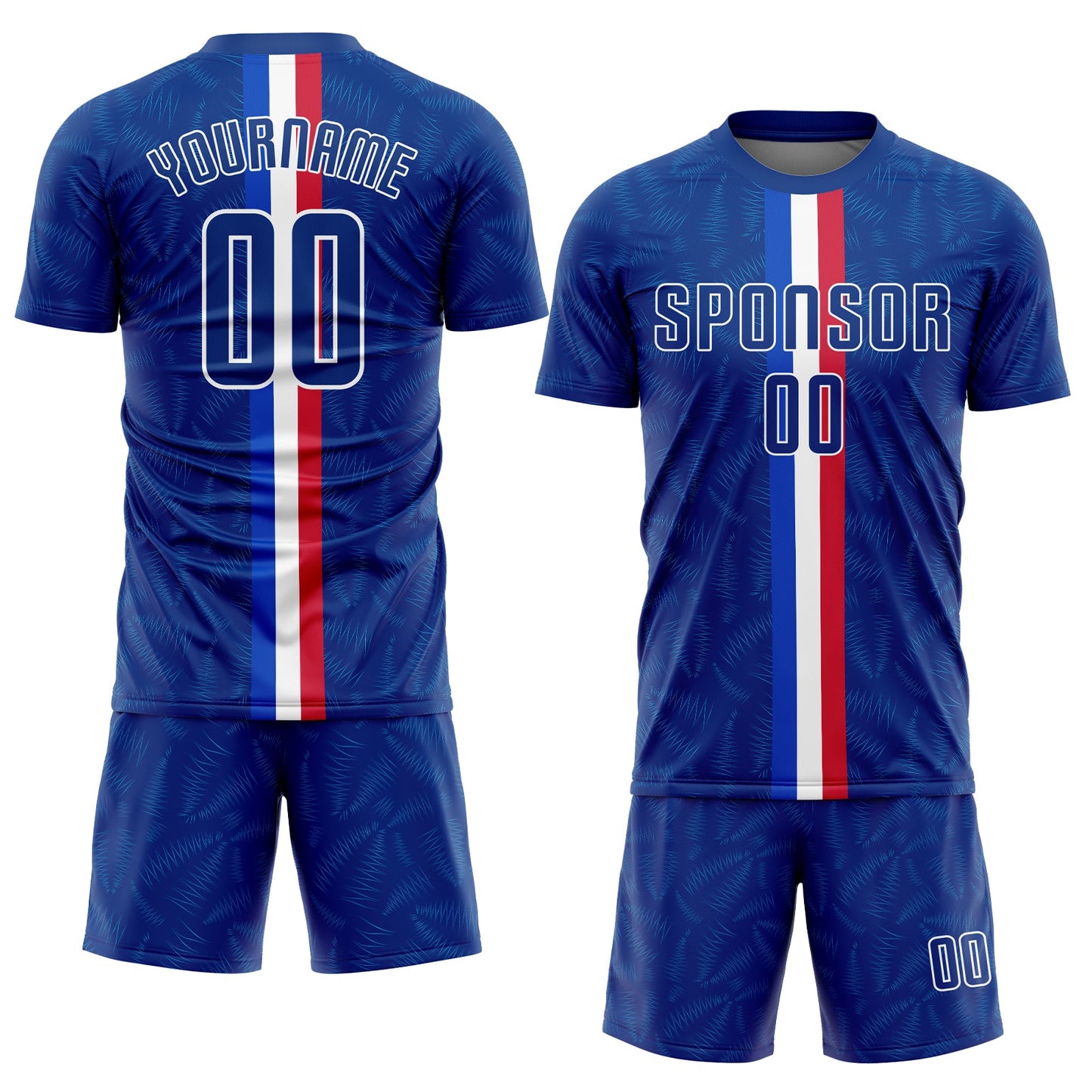 Custom Royal Royal-Red Sublimation Soccer Uniform Jersey view 2