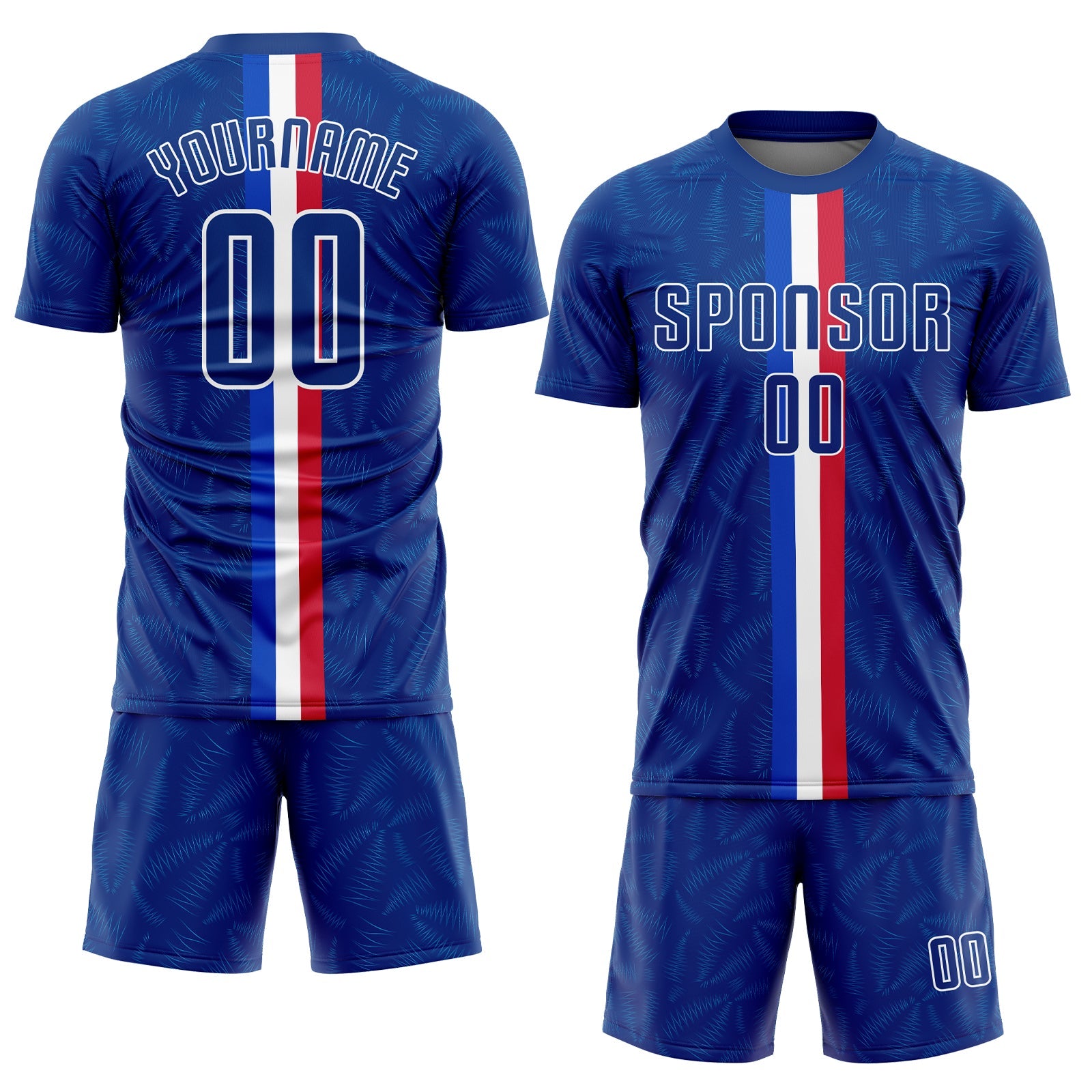 Custom Royal Royal-Red Sublimation Soccer Uniform Jersey view 2