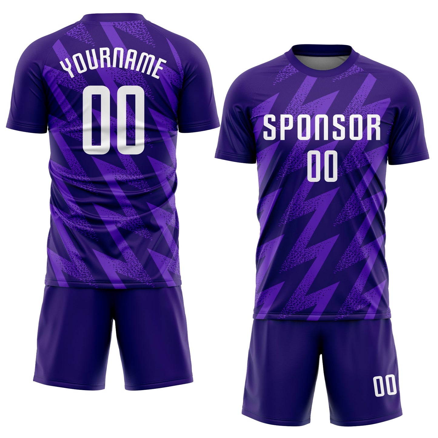 Custom Purple White Sublimation Soccer Uniform Jersey view 2