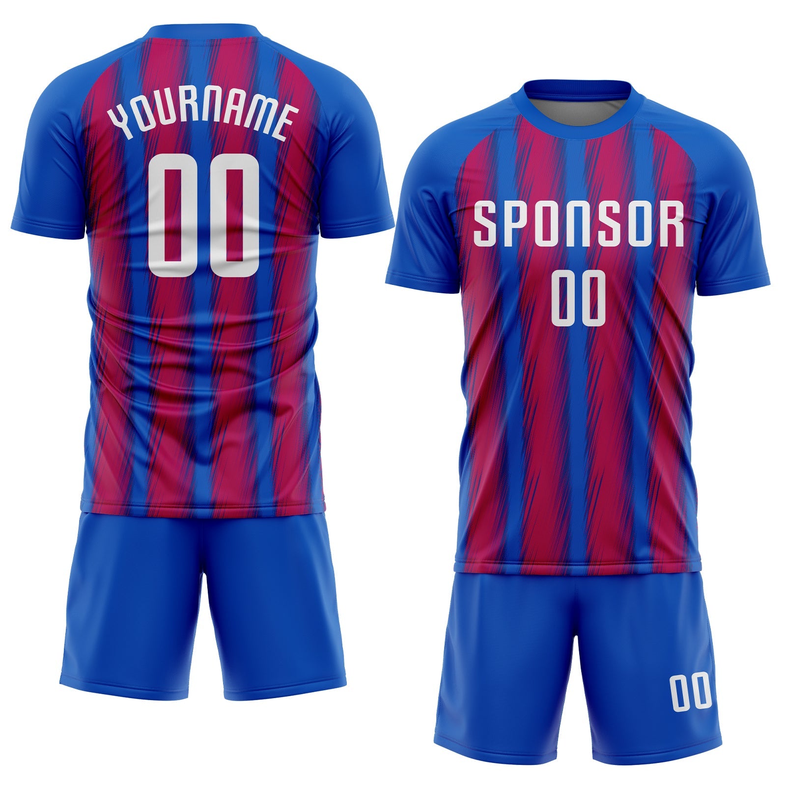 Custom Royal White-Red Sublimation Soccer Uniform Jersey view 2