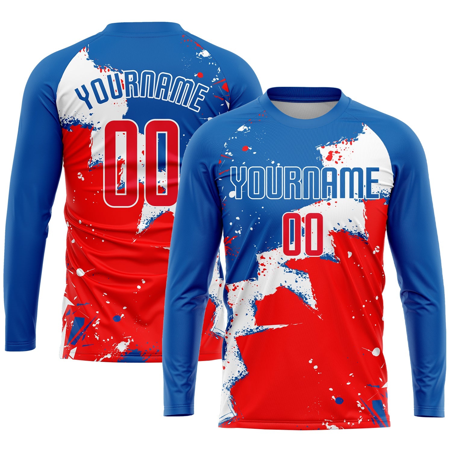 Custom Royal Red-White Sublimation Soccer Uniform Jersey view 3