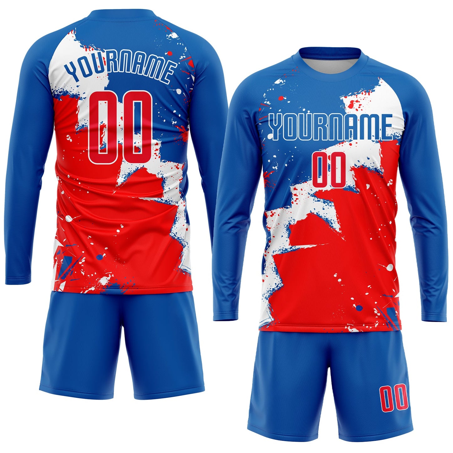 Custom Royal Red-White Sublimation Soccer Uniform Jersey view 4