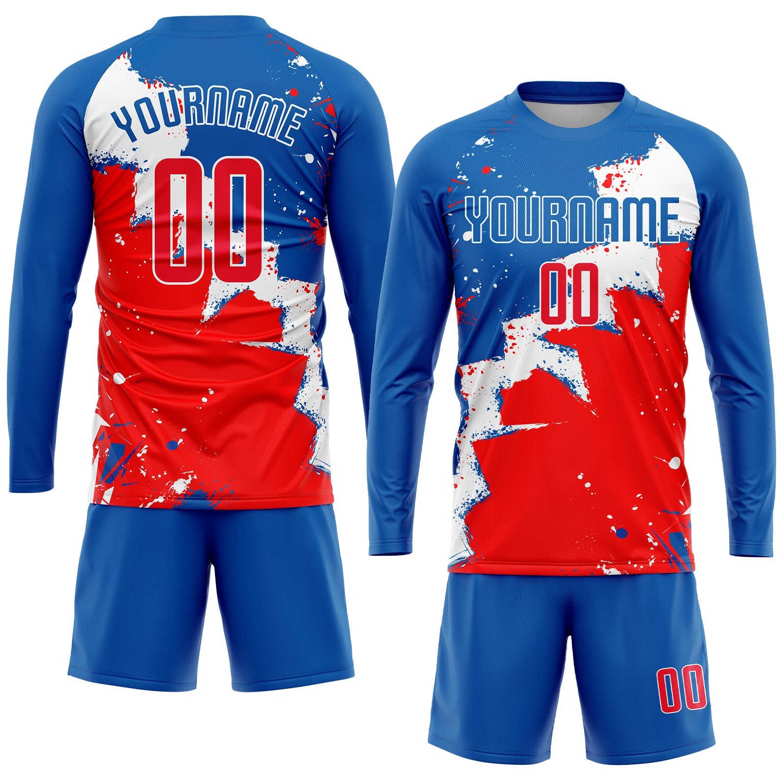 Custom Royal Red-White Sublimation Soccer Uniform Jersey view 4
