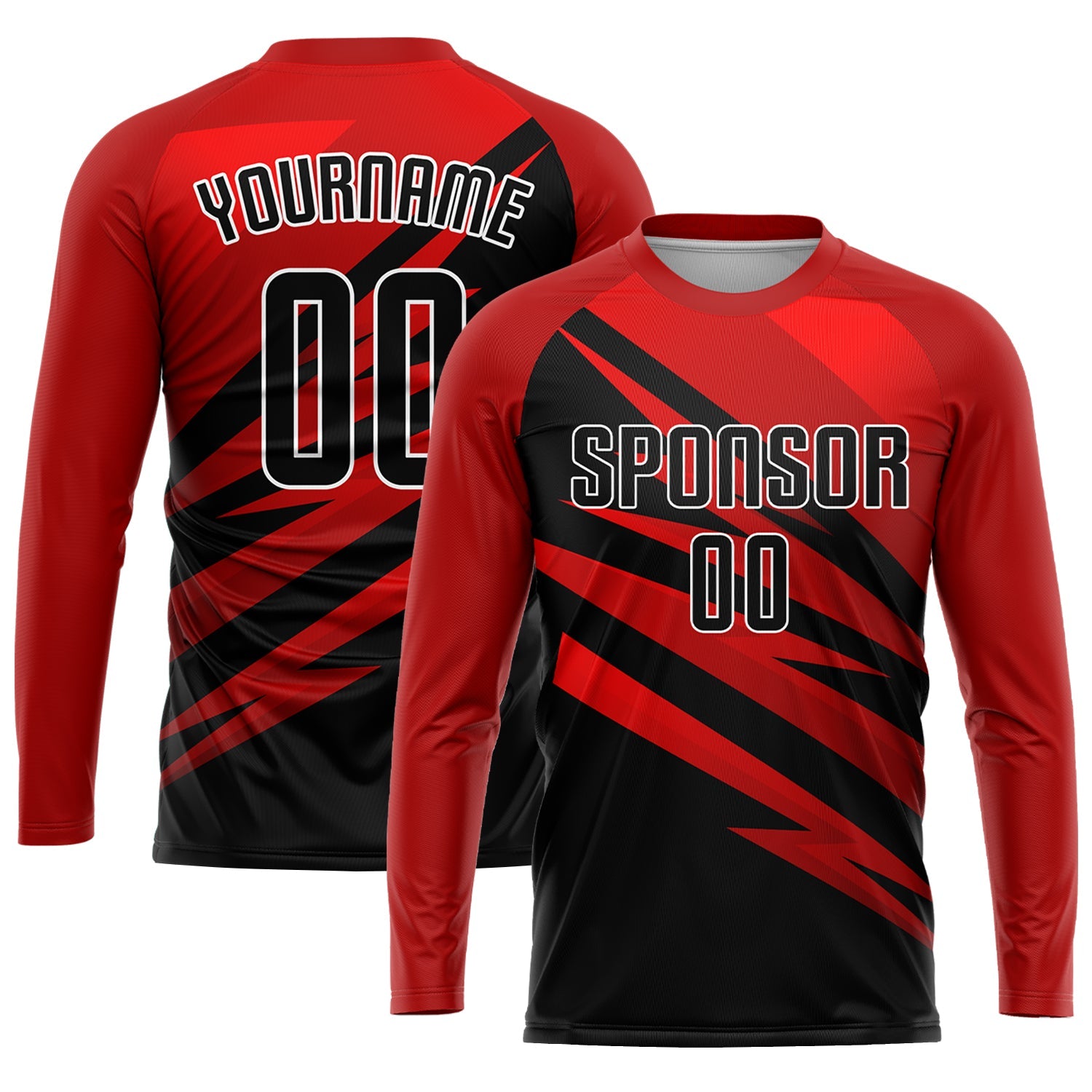 Custom Red Black-White Sublimation Soccer Uniform Jersey view 3