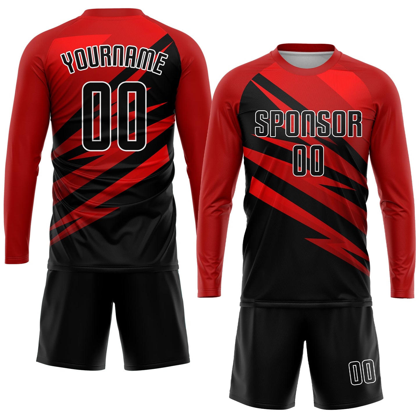 Custom Red Black-White Sublimation Soccer Uniform Jersey view 4