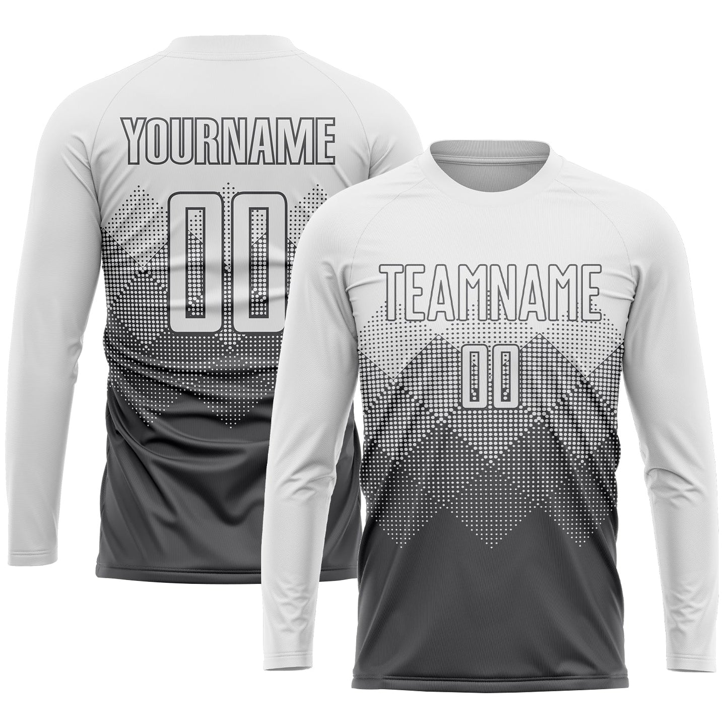 Custom Steel Gray White Sublimation Soccer Uniform Jersey view 3