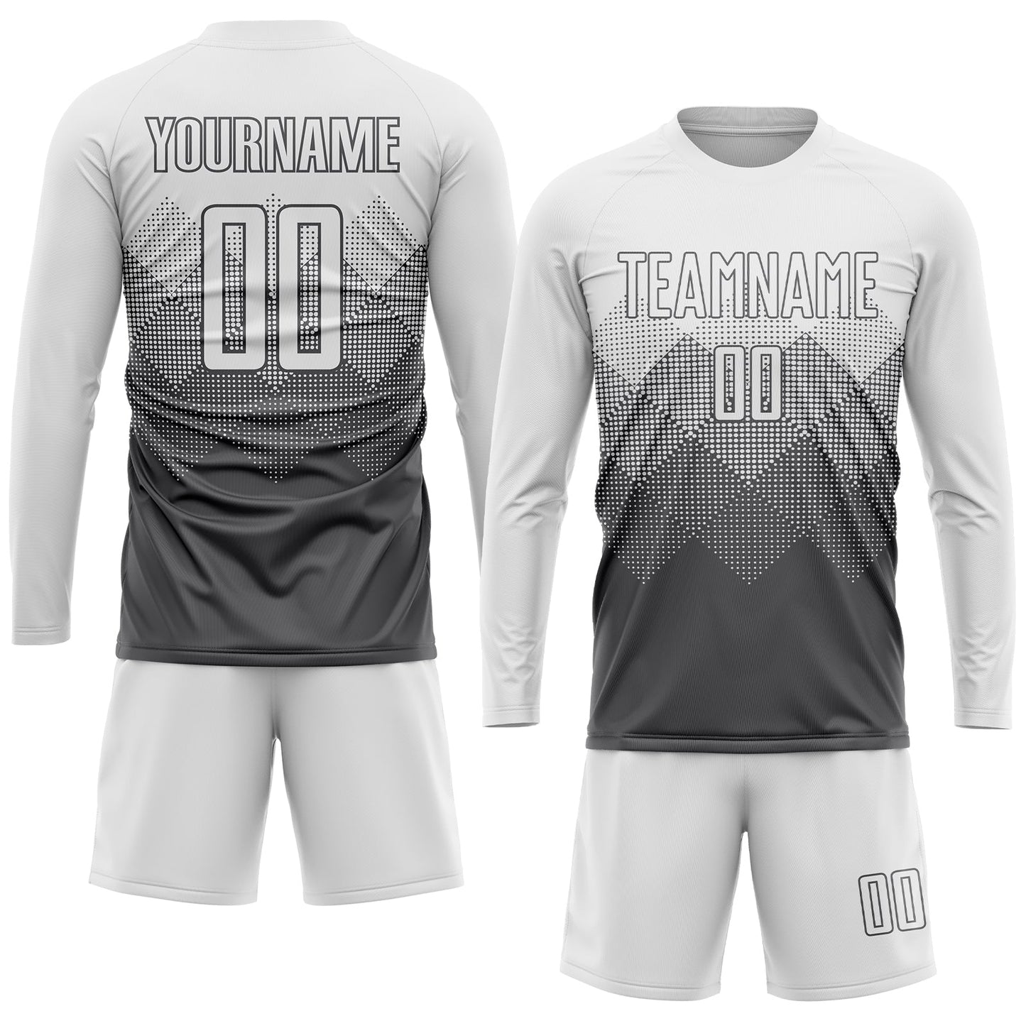 Custom Steel Gray White Sublimation Soccer Uniform Jersey view 4