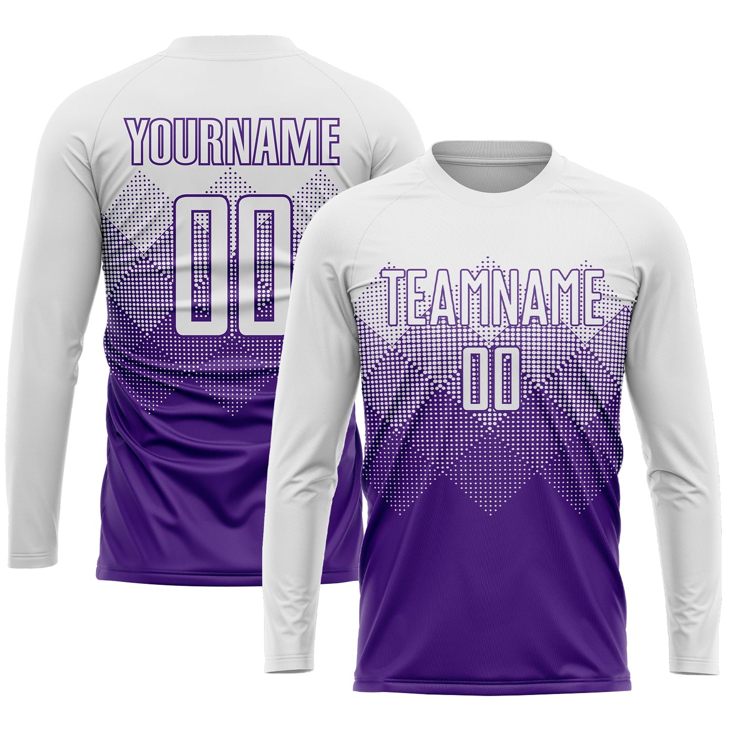 Custom Purple White Sublimation Soccer Uniform Jersey view 3