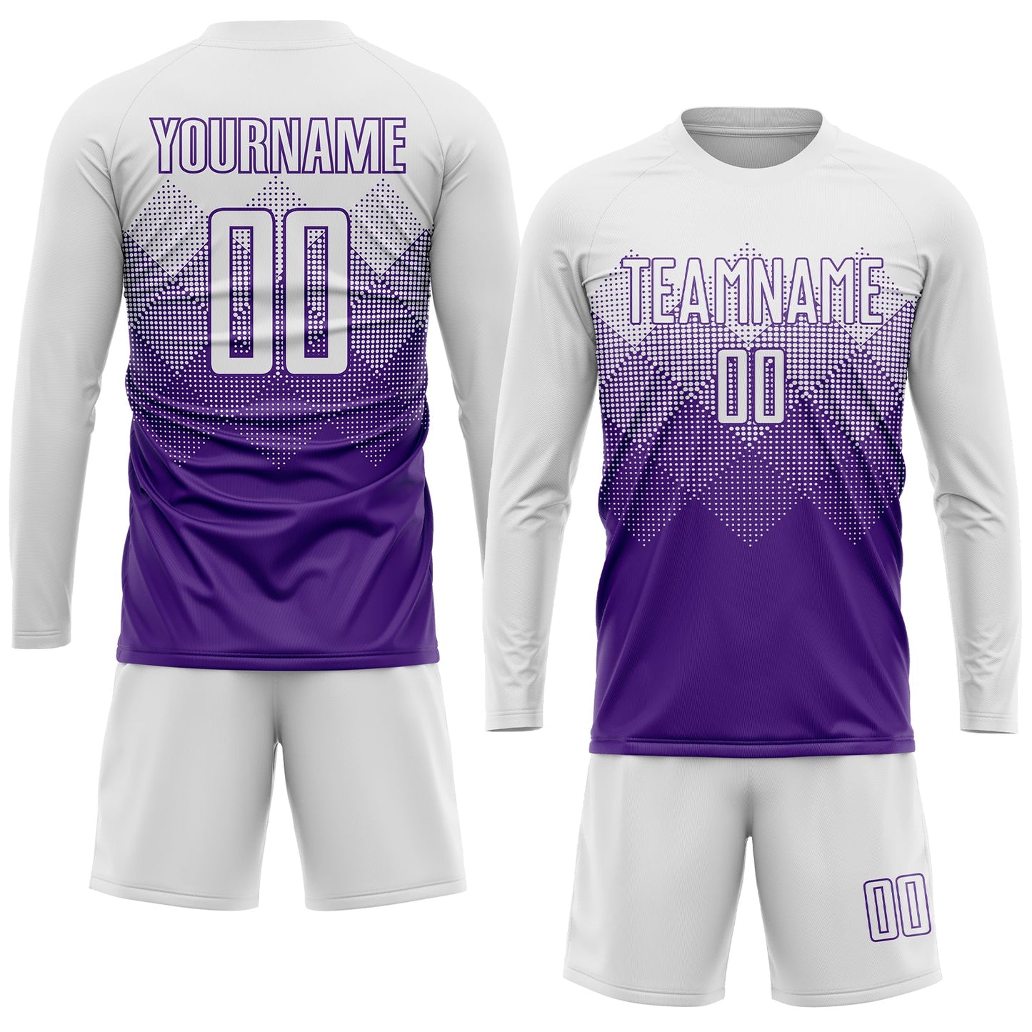 Custom Purple White Sublimation Soccer Uniform Jersey view 4
