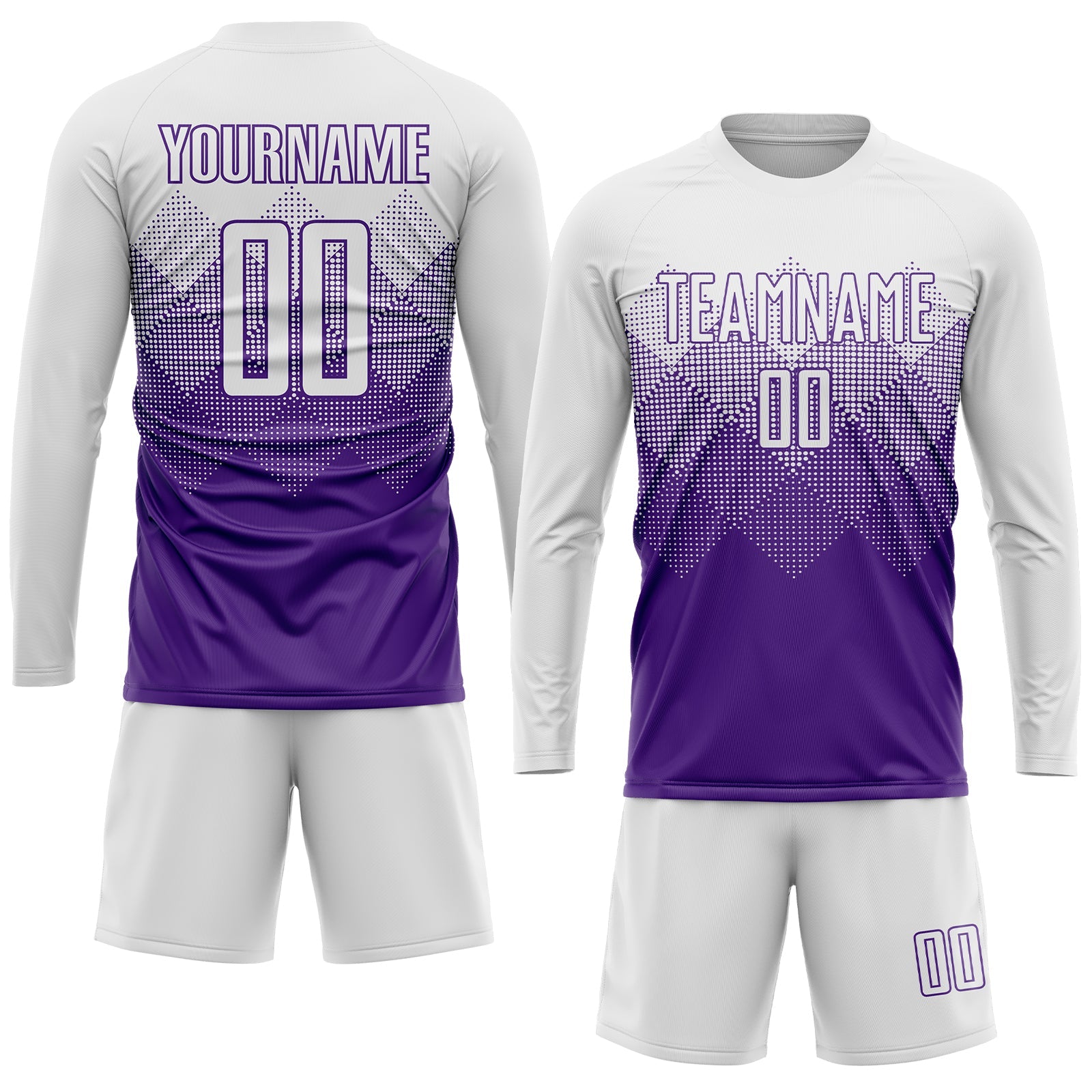 Custom Purple White Sublimation Soccer Uniform Jersey view 4