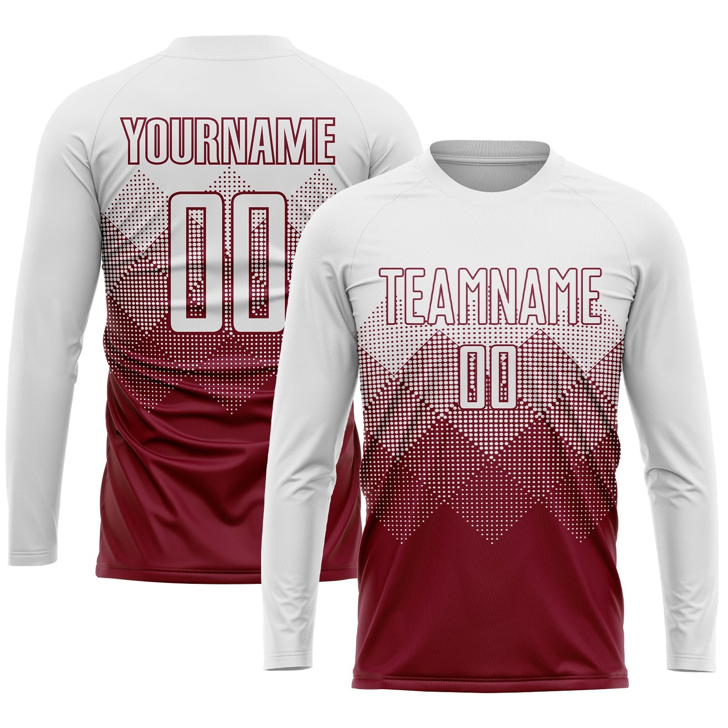 Custom Crimson White Sublimation Soccer Uniform Jersey view 3