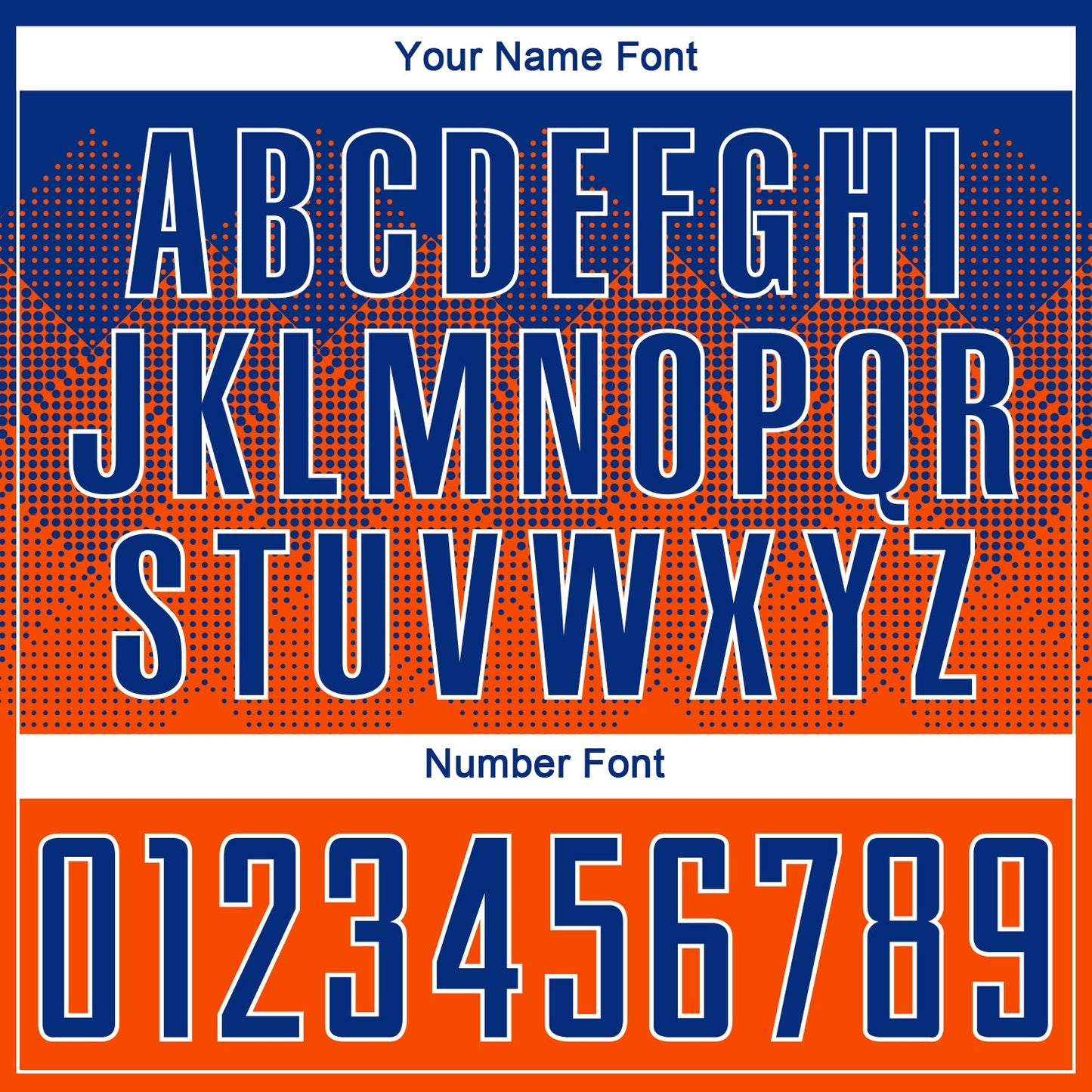 Custom Orange Royal-White Sublimation Soccer Uniform Jersey view 5