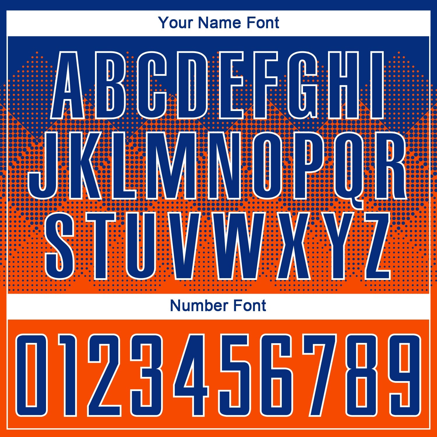 Custom Orange Royal-White Sublimation Soccer Uniform Jersey view 5