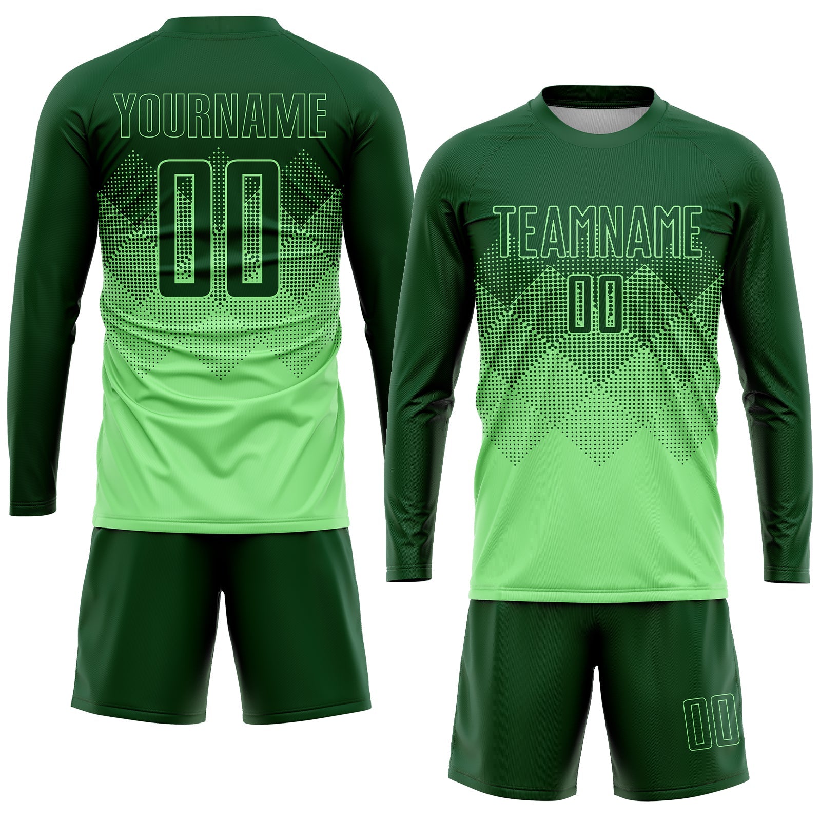 Custom Pea Green Green Sublimation Soccer Uniform Jersey view 4