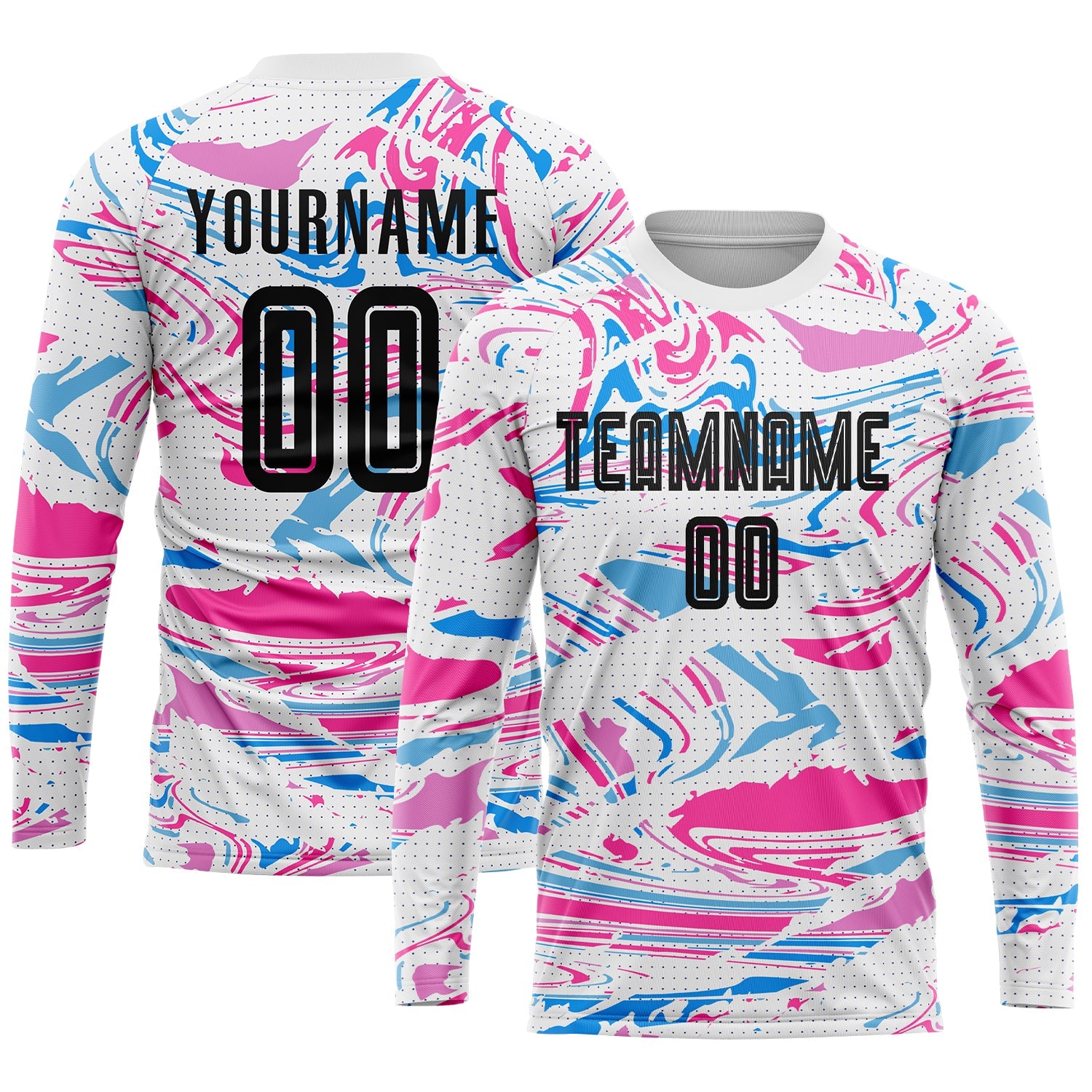 Custom Figure Black-Pink Sublimation Soccer Uniform Jersey view 3