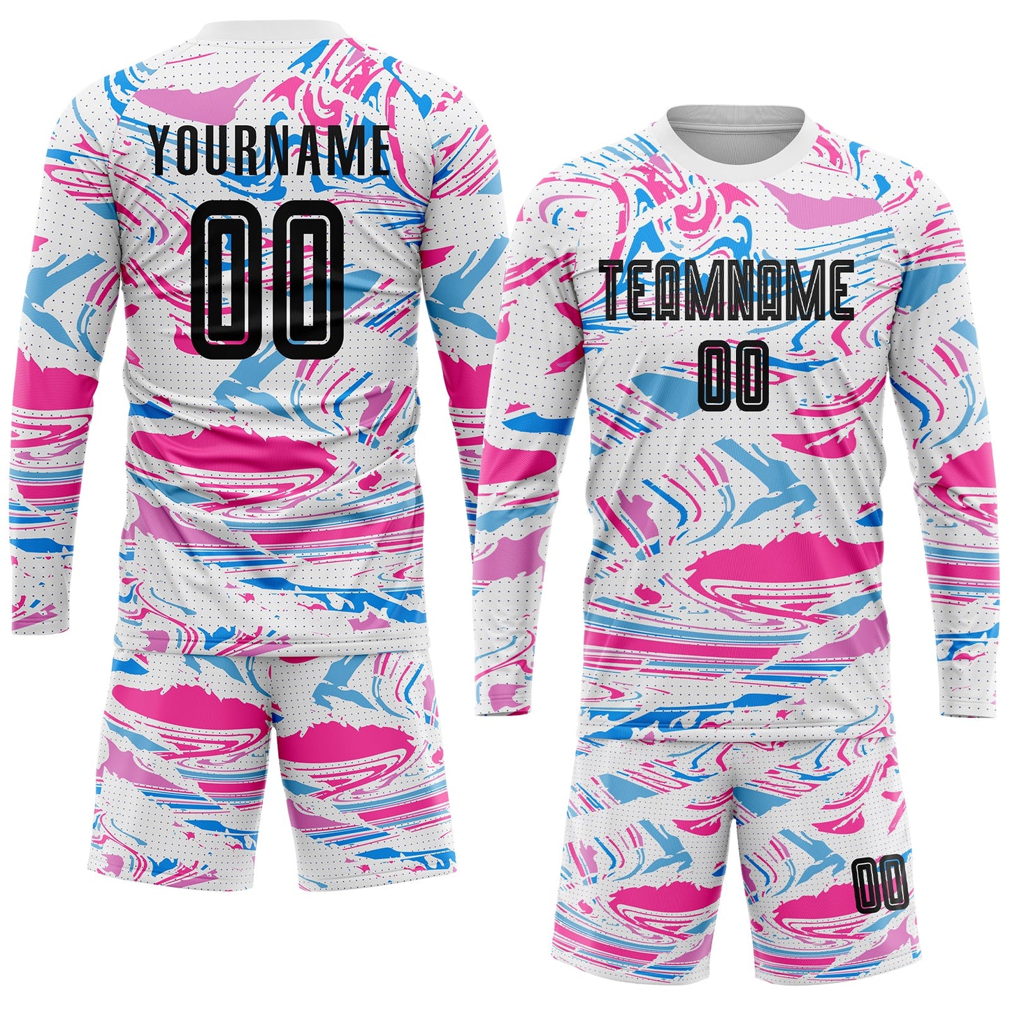 Custom Figure Black-Pink Sublimation Soccer Uniform Jersey view 4