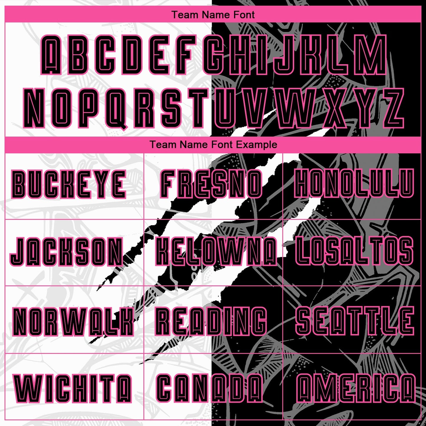 Custom Graffiti Pattern Black-Pink Scratch Sublimation Soccer Uniform Jersey view 4