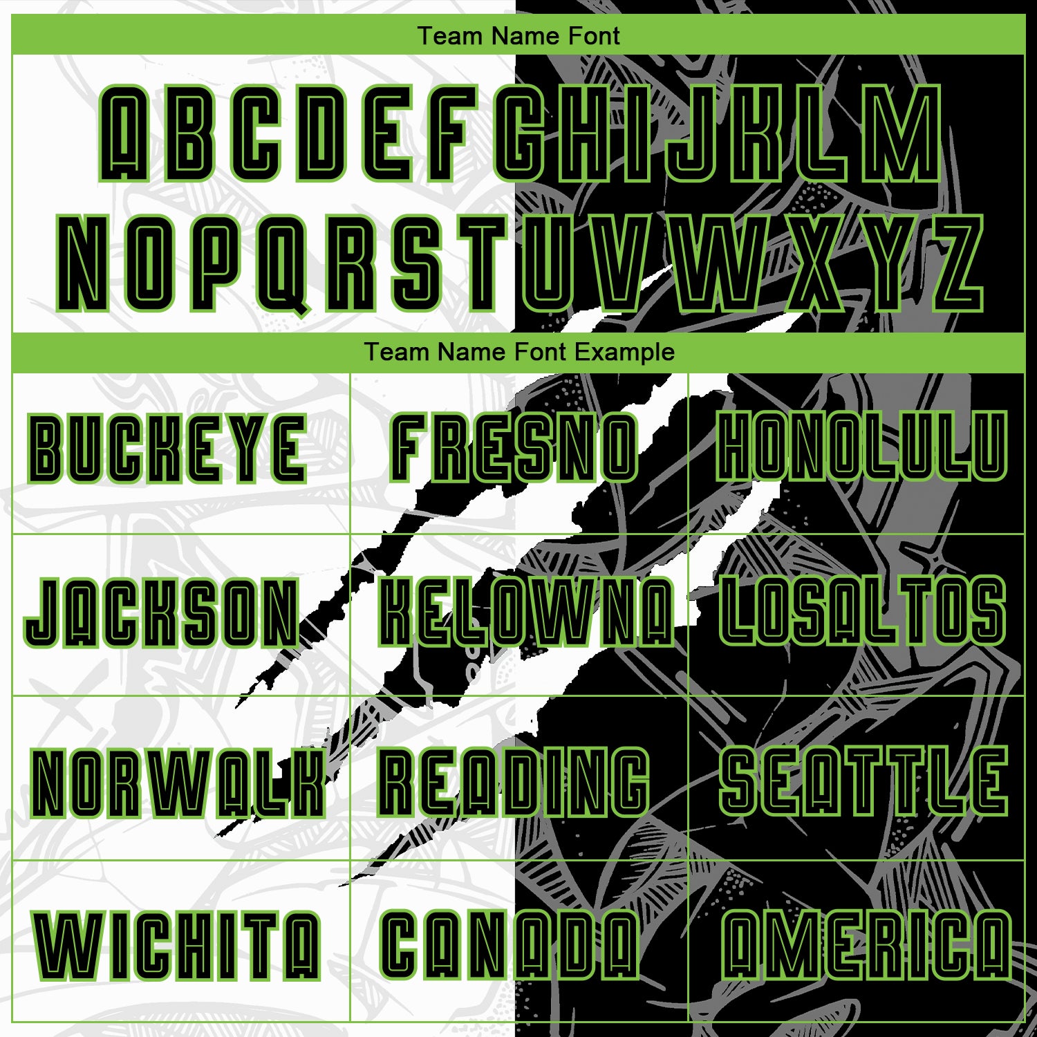 Custom Graffiti Pattern Black-Neon Green Scratch Sublimation Soccer Uniform Jersey view 4