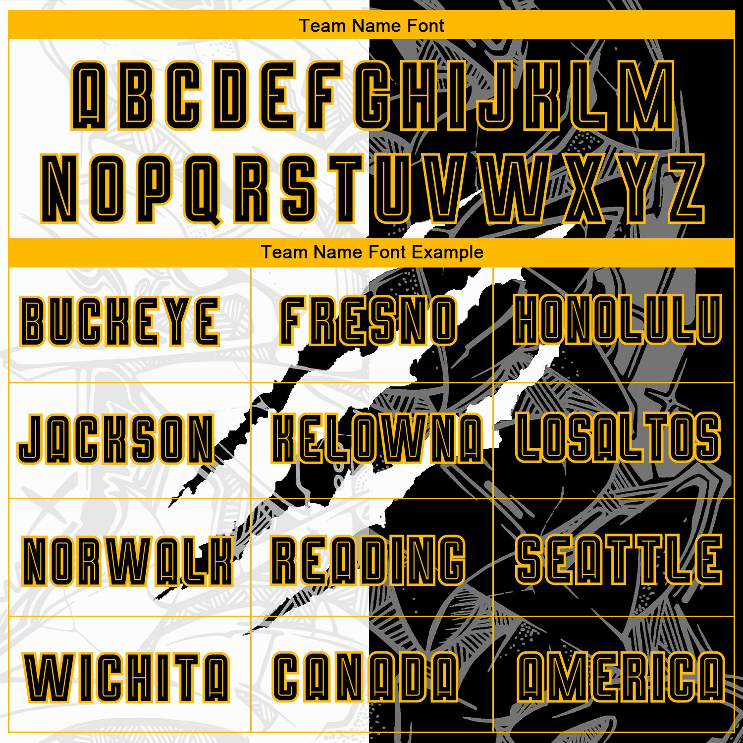 Custom Graffiti Pattern Black-Gold Scratch Sublimation Soccer Uniform Jersey view 4