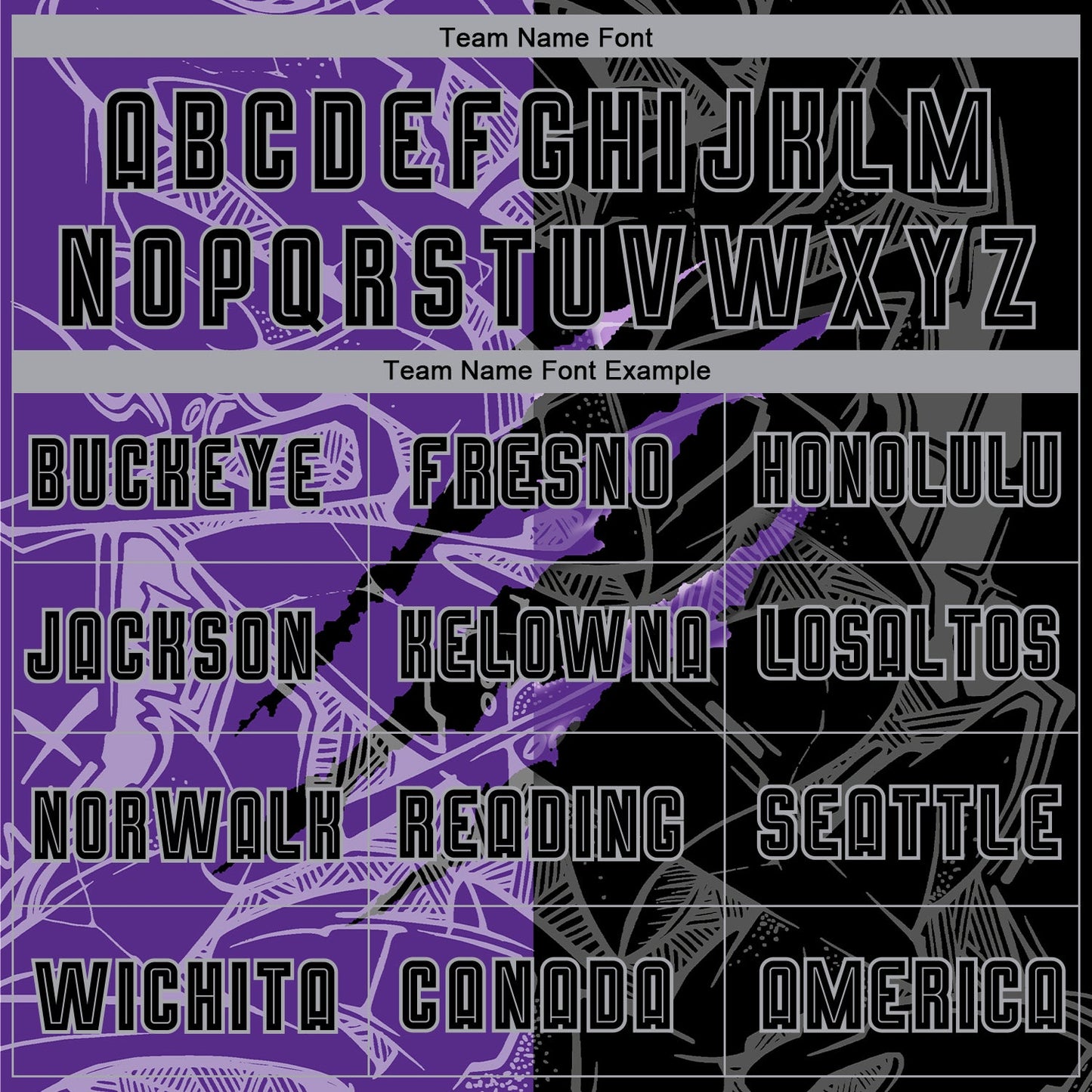 Custom Graffiti Pattern Black Purple-Gray Scratch Sublimation Soccer Uniform Jersey view 6