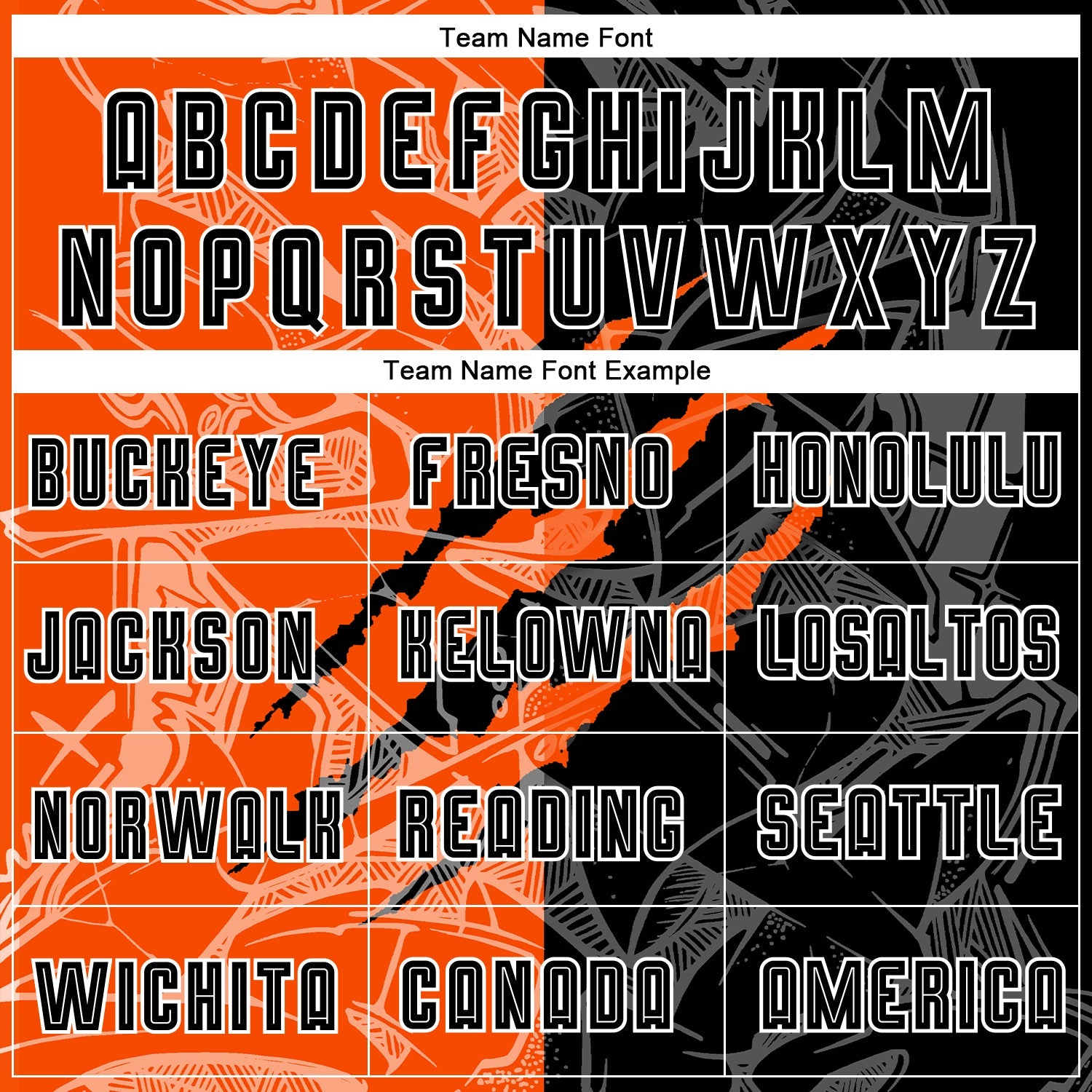 Custom Graffiti Pattern Black-Orange Scratch Sublimation Soccer Uniform Jersey view 4