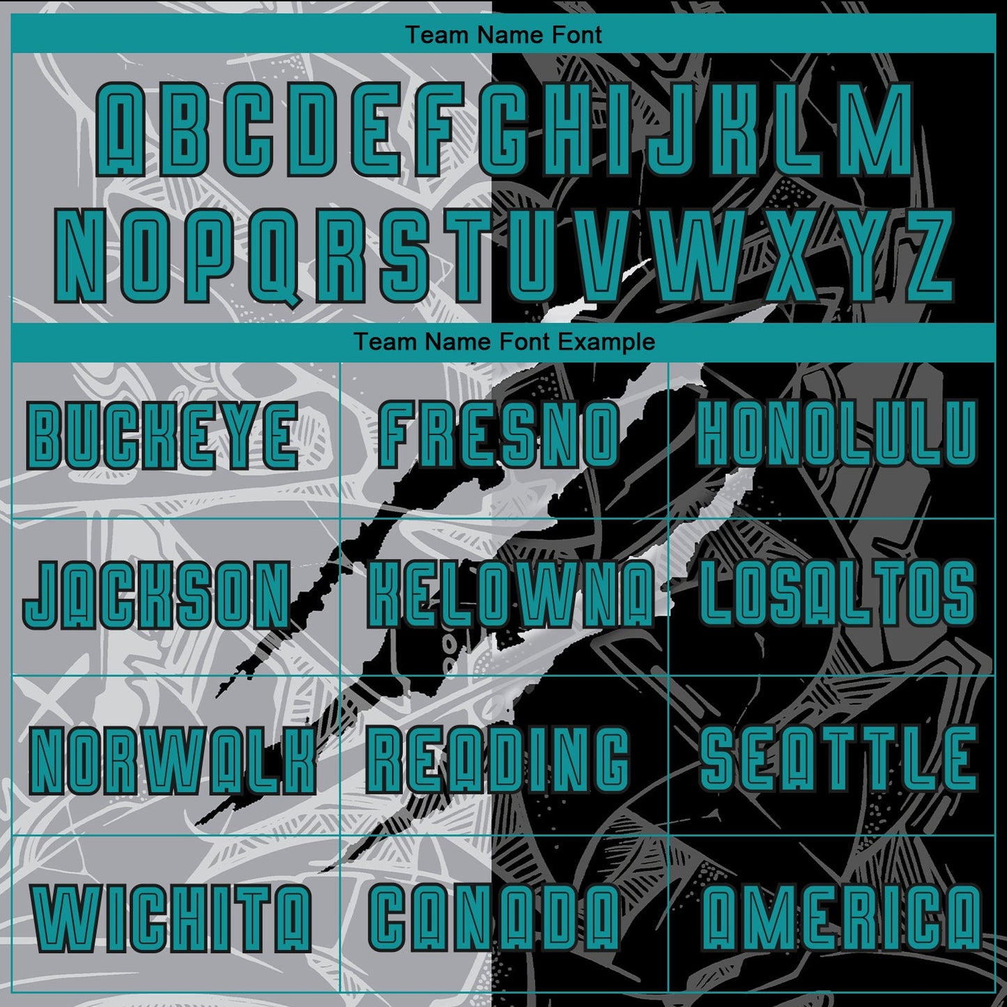 Custom Graffiti Pattern Teal Black-Gray Scratch Sublimation Soccer Uniform Jersey view 4