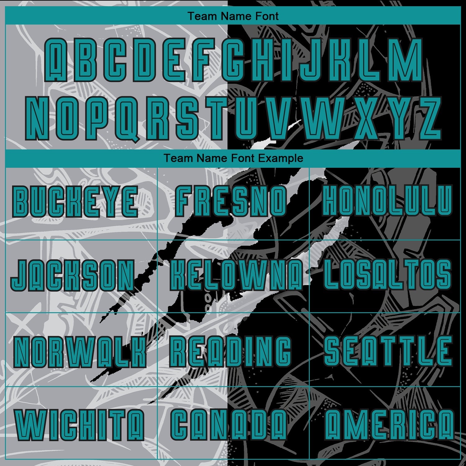 Custom Graffiti Pattern Teal Black-Gray Scratch Sublimation Soccer Uniform Jersey view 4