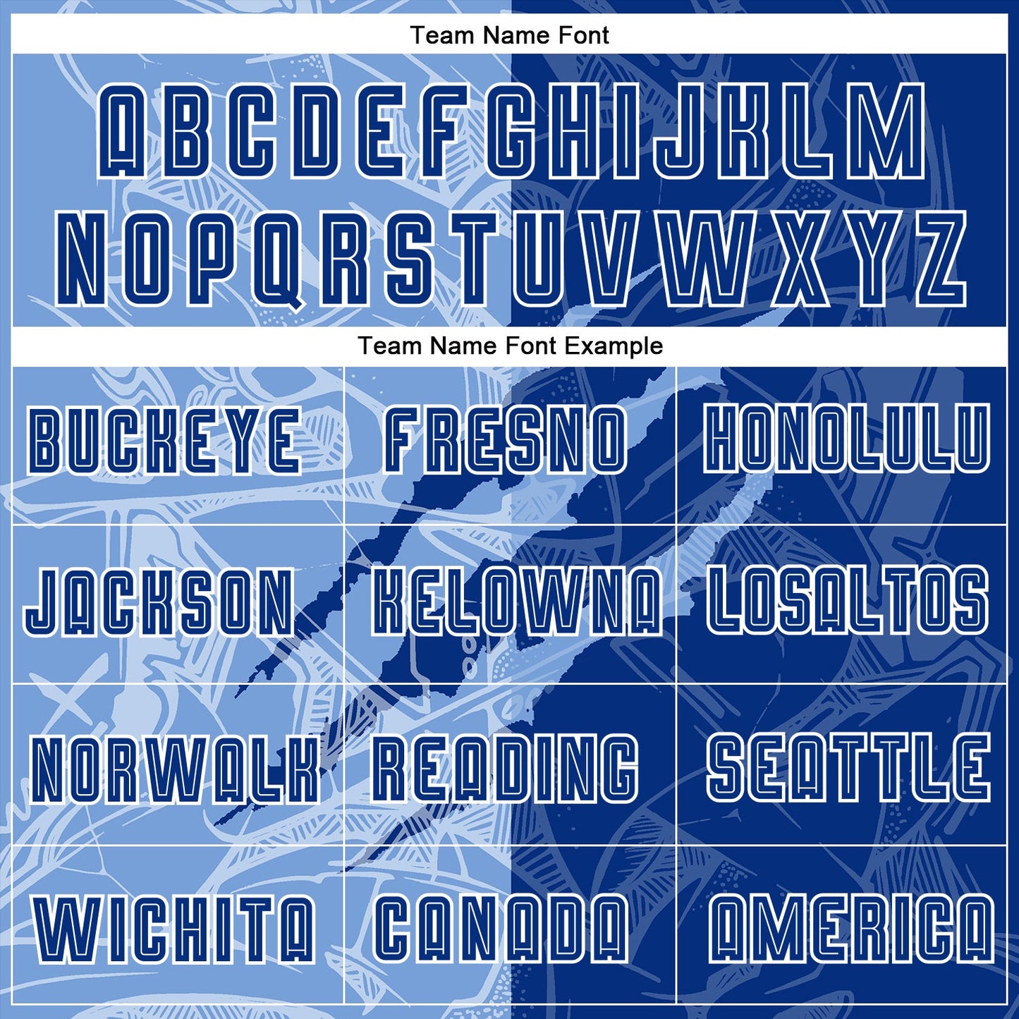 Custom Graffiti Pattern Royal-Light Blue Scratch Sublimation Soccer Uniform Jersey view 4