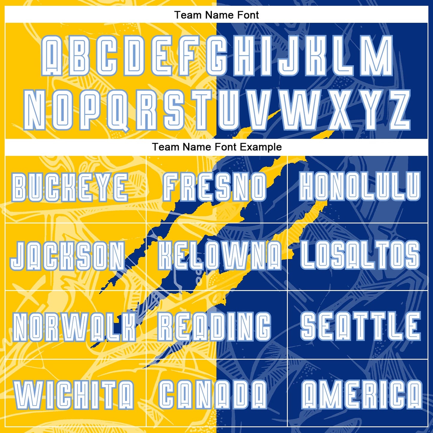 Custom Graffiti Pattern White Royal Yellow-Light Blue Scratch Sublimation Soccer Uniform Jersey view 4