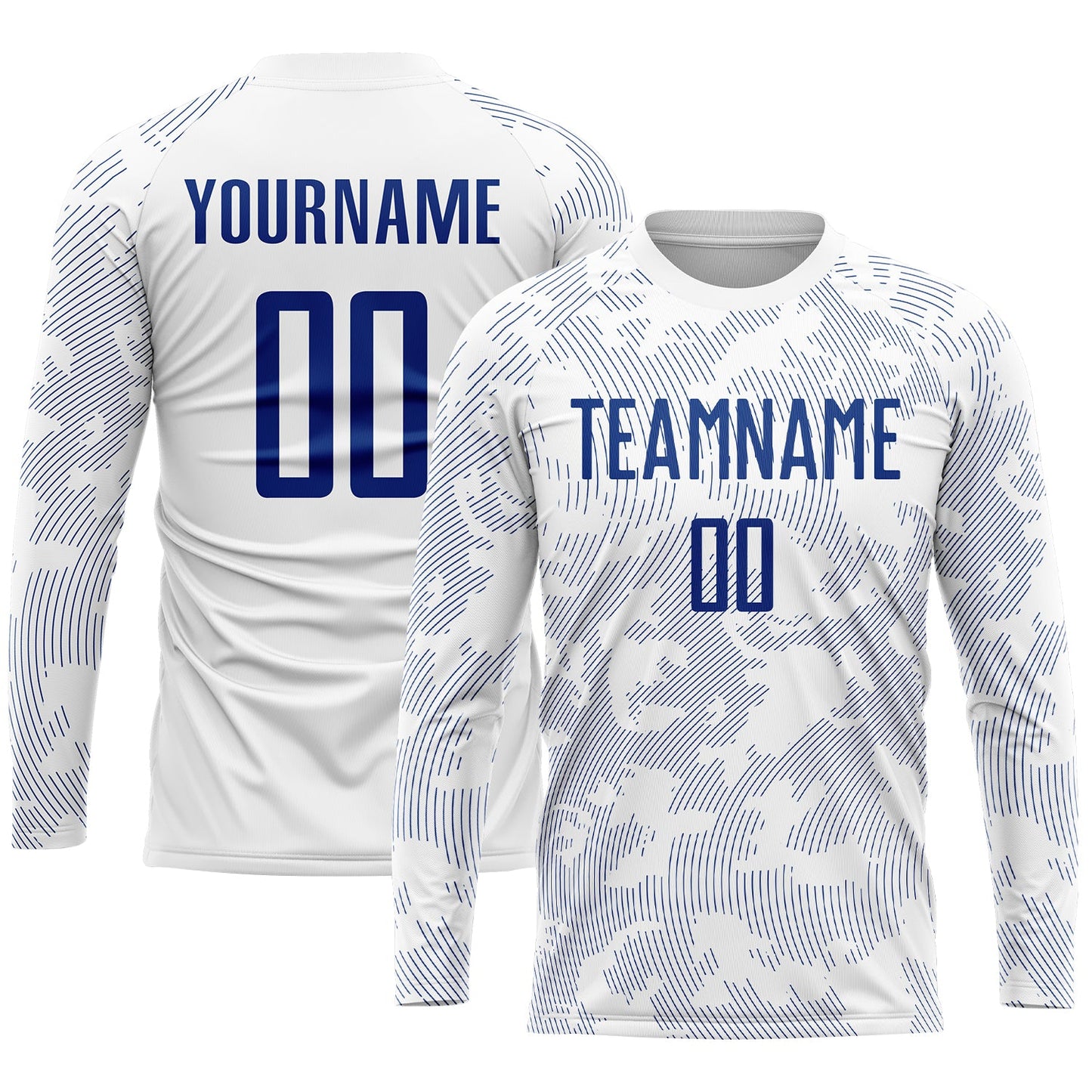 Custom White Royal Sublimation Soccer Uniform Jersey view 3