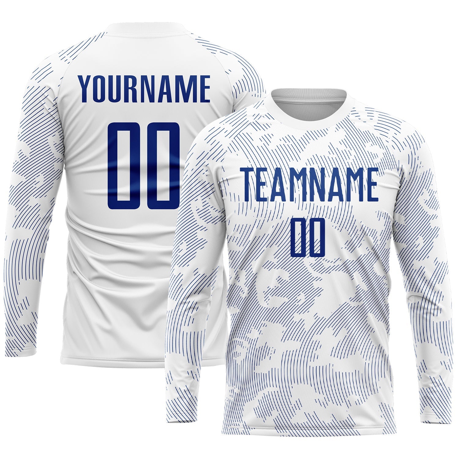 Custom White Royal Sublimation Soccer Uniform Jersey view 3
