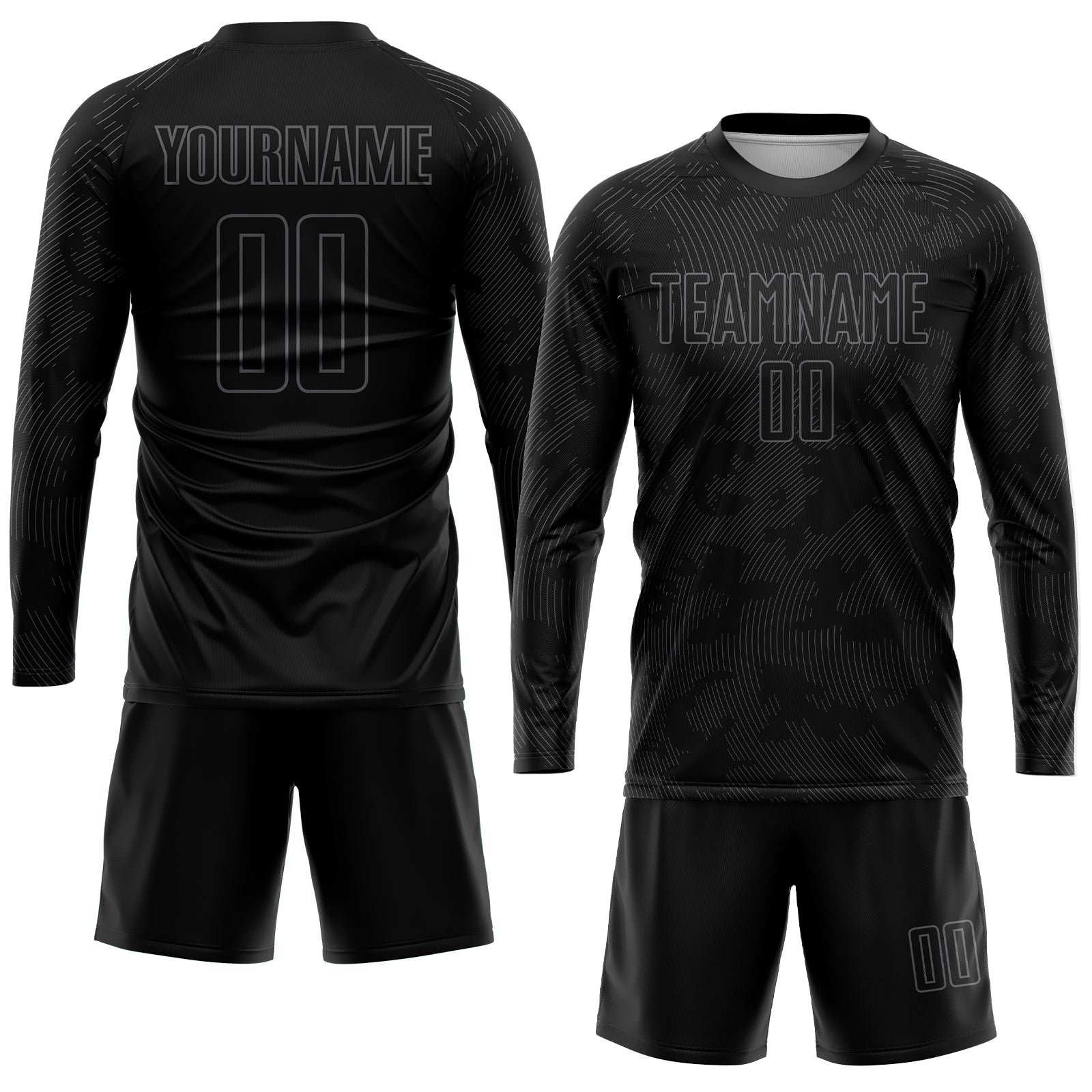 Custom Black Gray Sublimation Soccer Uniform Jersey view 4