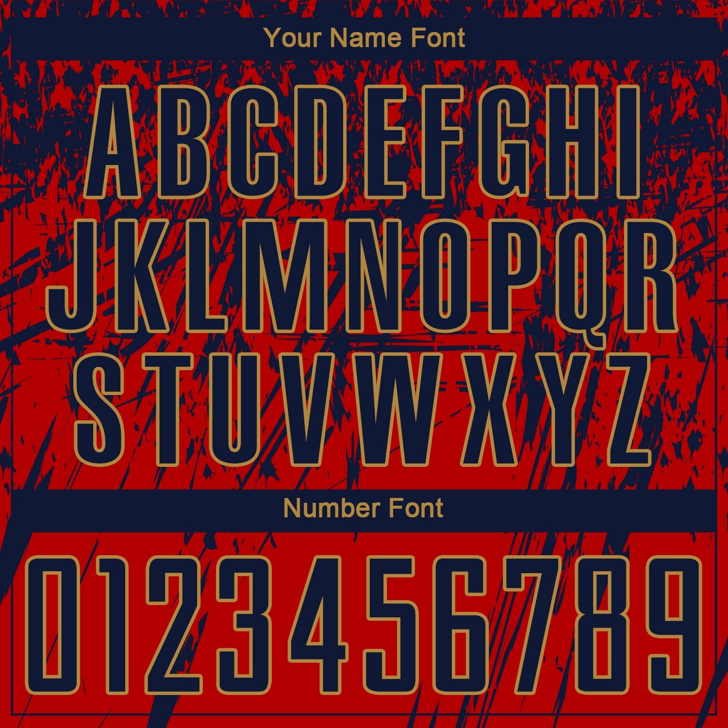 Custom Red Navy-Old Gold Sublimation Soccer Uniform Jersey view 5