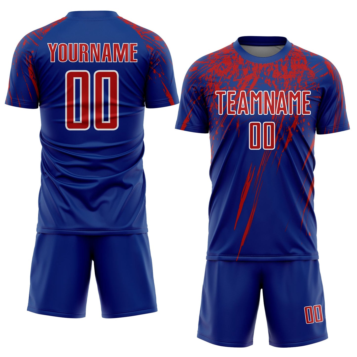 Custom Royal Red-White Sublimation Soccer Uniform Jersey view 2