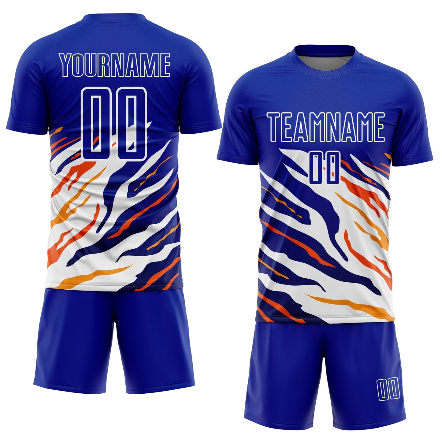 Custom Royal Yellow-Red Sublimation Soccer Uniform Jersey view 2
