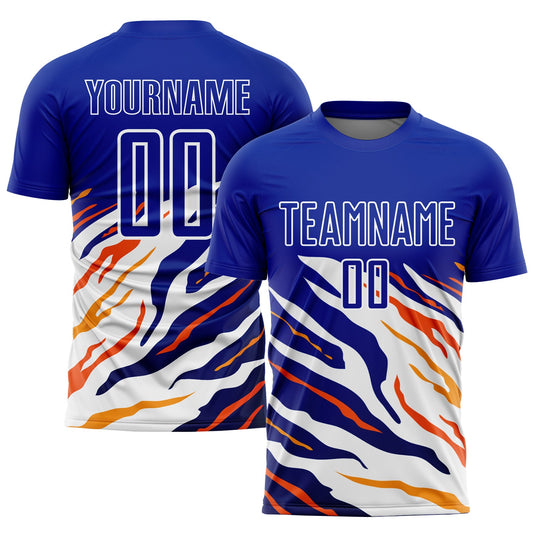 Custom Royal Yellow-Red Sublimation Soccer Uniform Jersey - Main View