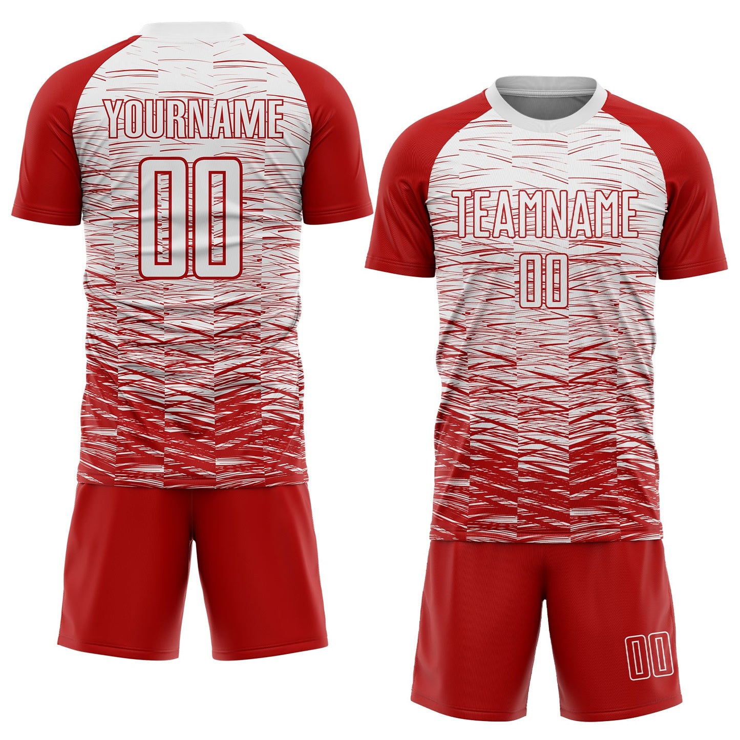 Custom Red White Sublimation Soccer Uniform Jersey view 2