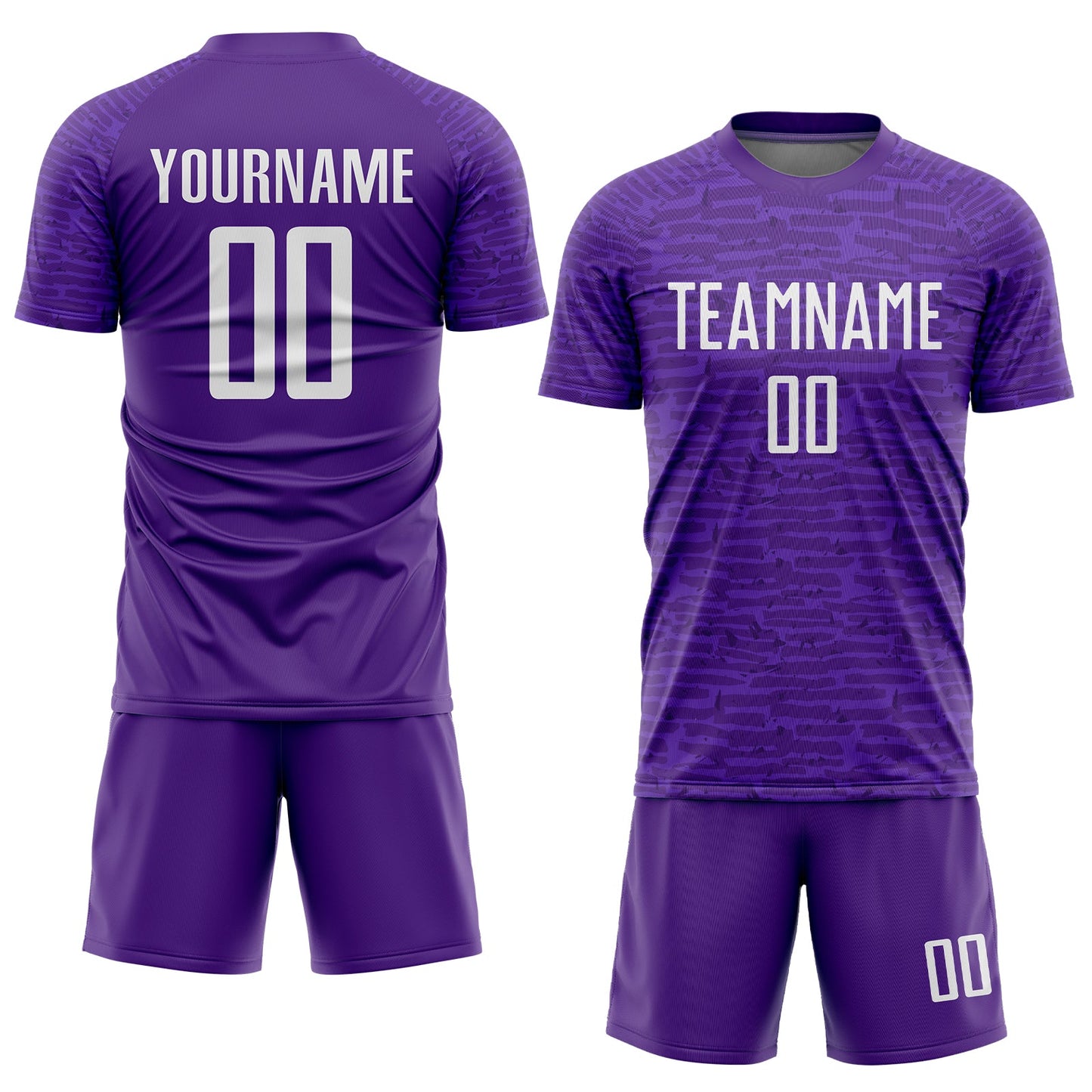 Custom Purple White Sublimation Soccer Uniform Jersey view 2