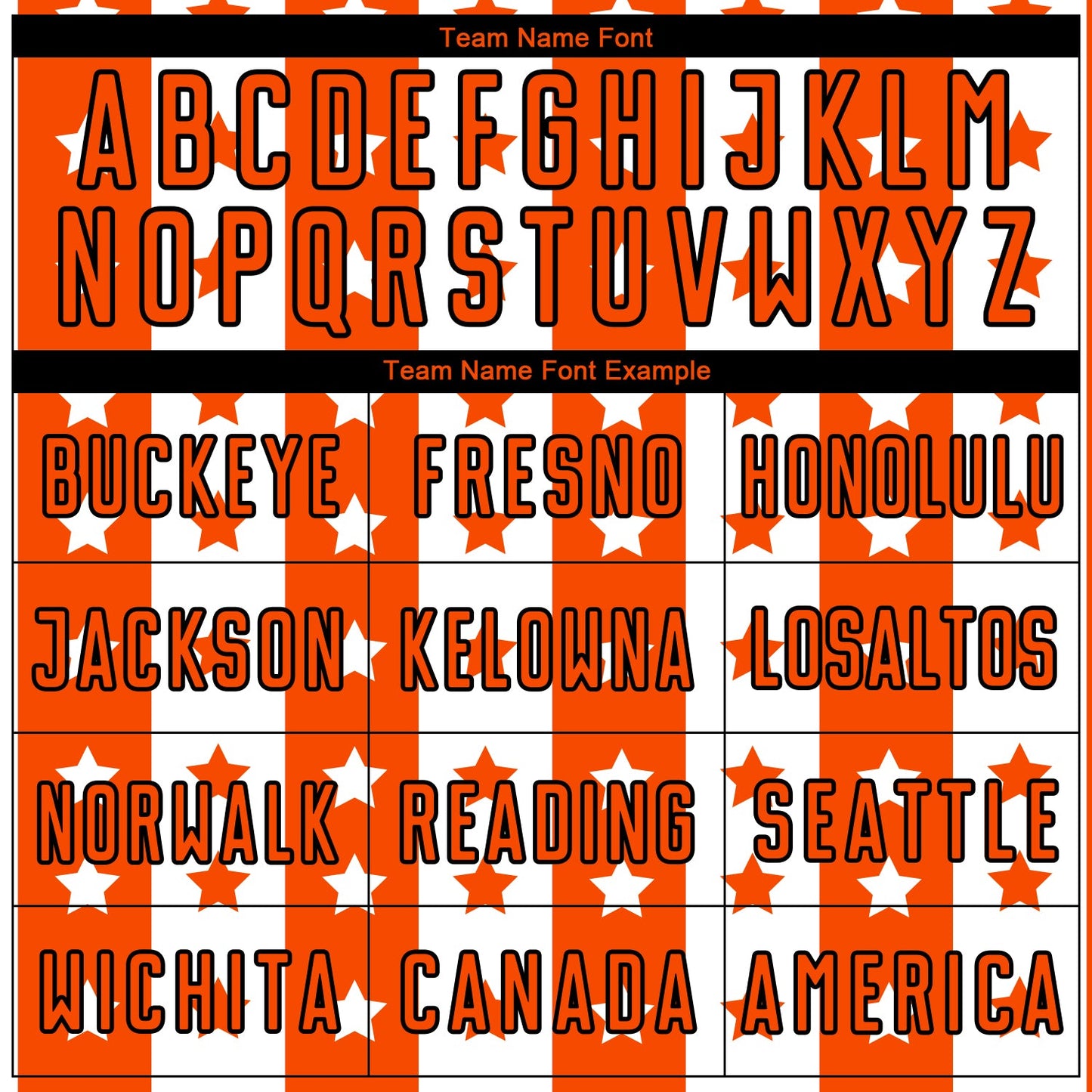Custom Orange Black-White Stars And Stripes Sublimation Soccer Uniform Jersey view 5