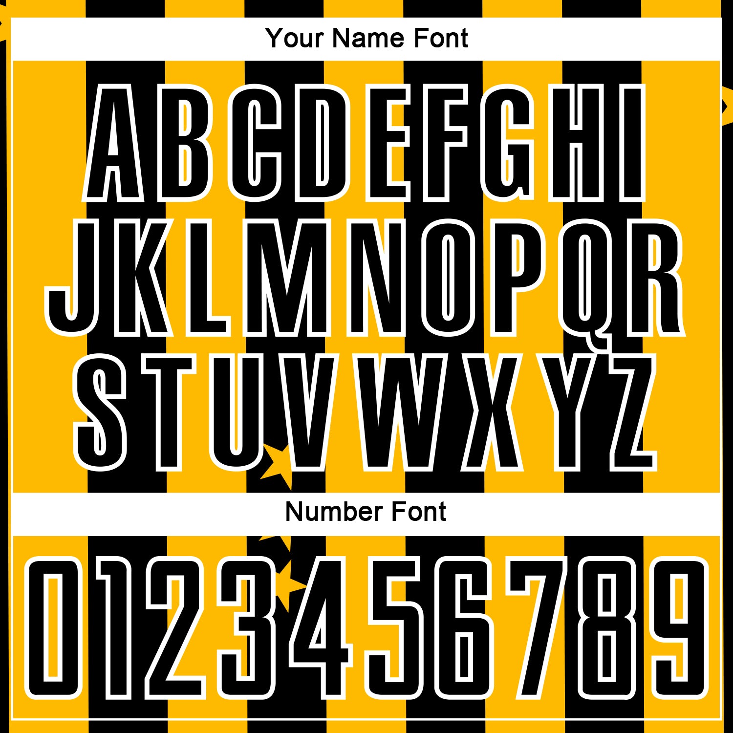 Custom Gold Black-White Stars And Stripes Sublimation Soccer Uniform Jersey view 6